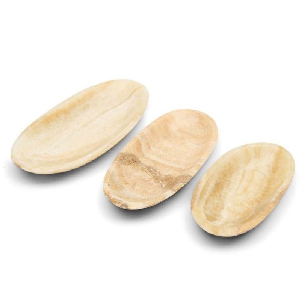 Rivièra Maison Servierschale Dekoschalen Onyx Decoration Plates (3er-Set)
