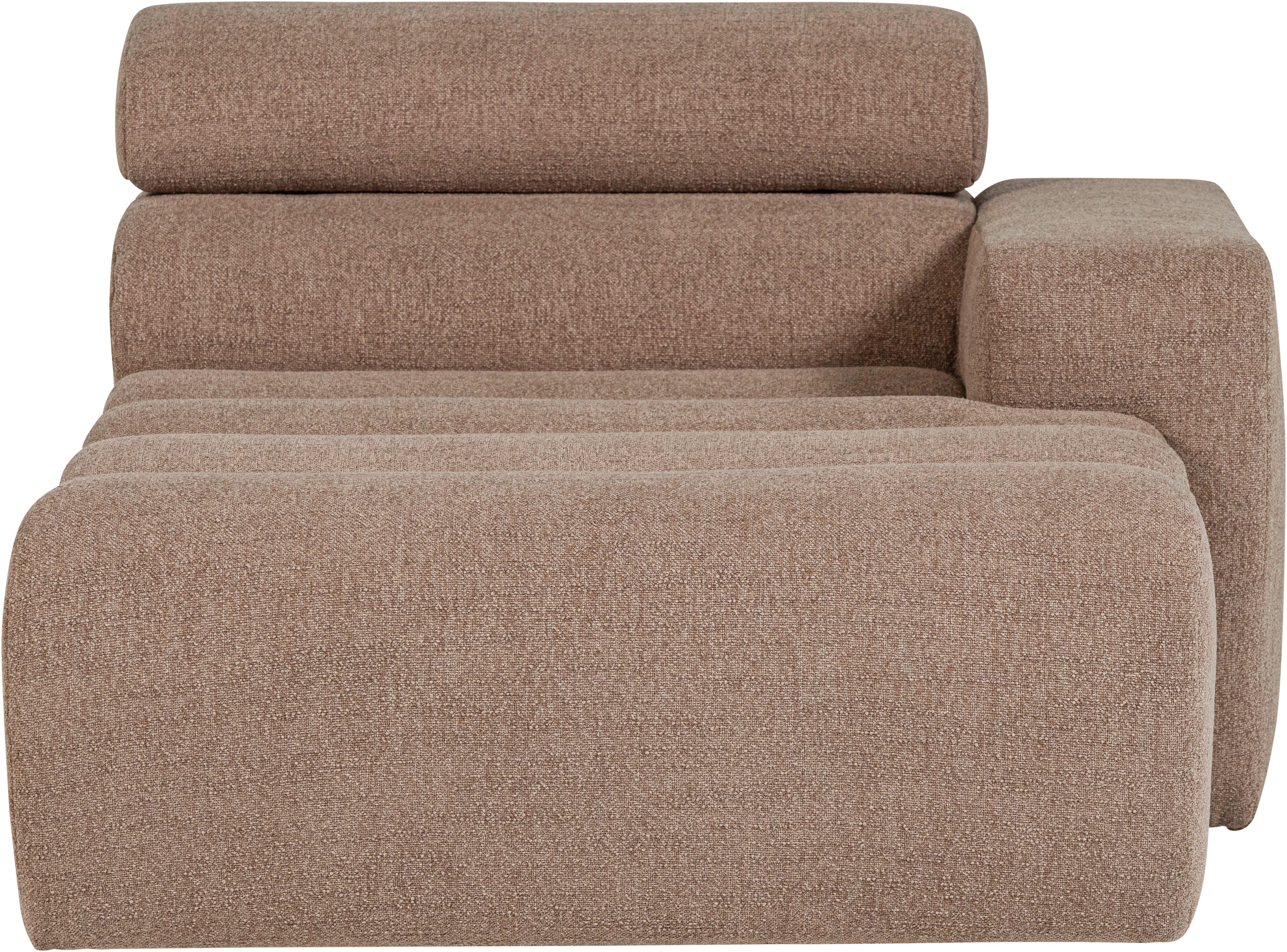 WOOOD Sofaelement Novi Bezug mit verstellbarer Nackenstütze B 109 x T 173 x H 86 cm, Tragkraft 120 kg, Maximale Verschleißfestigkeit