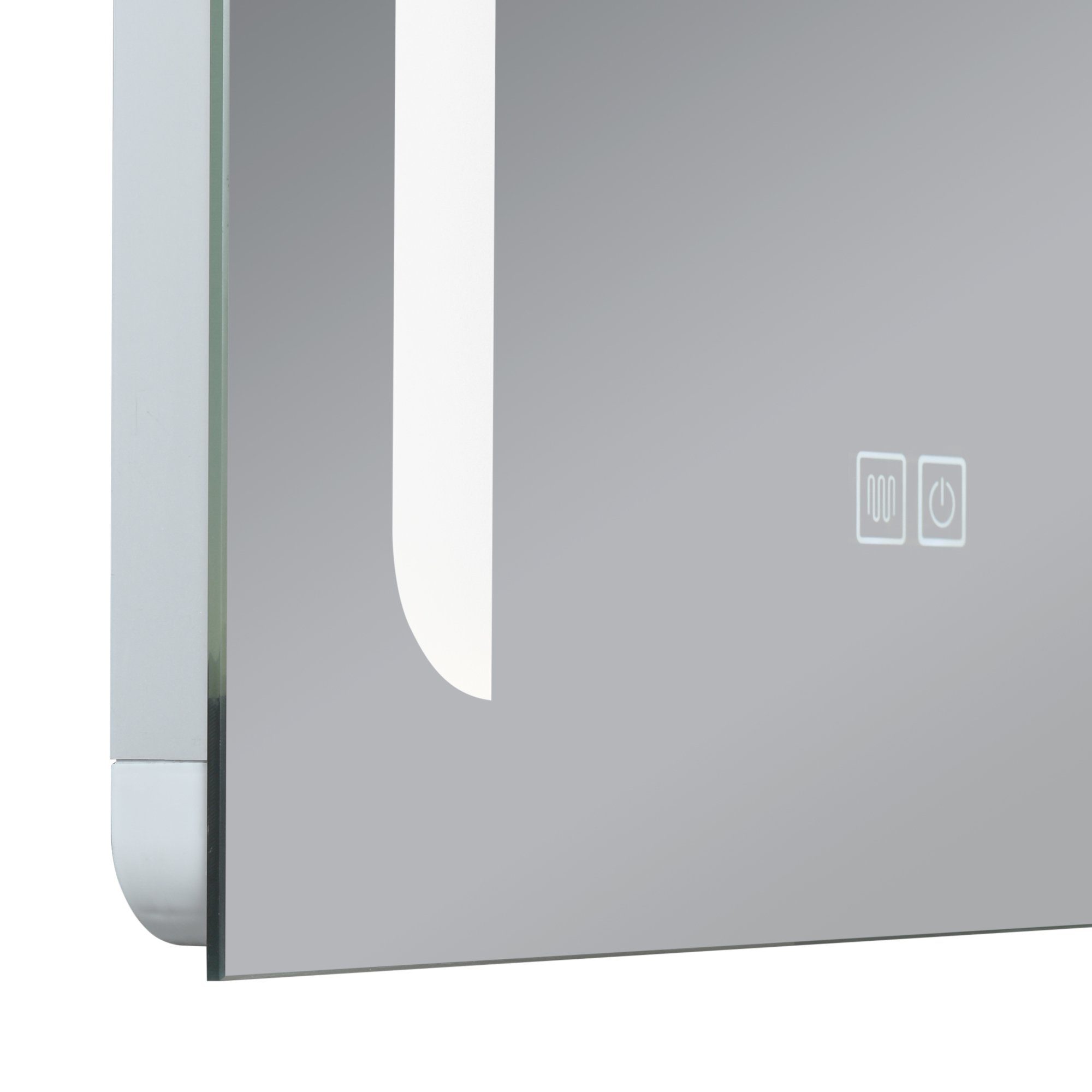 »Chambave« x Badspiegel, pro.tec cm 60 45 LEDs Aluminiumrahmen 120 mit Silberfarben