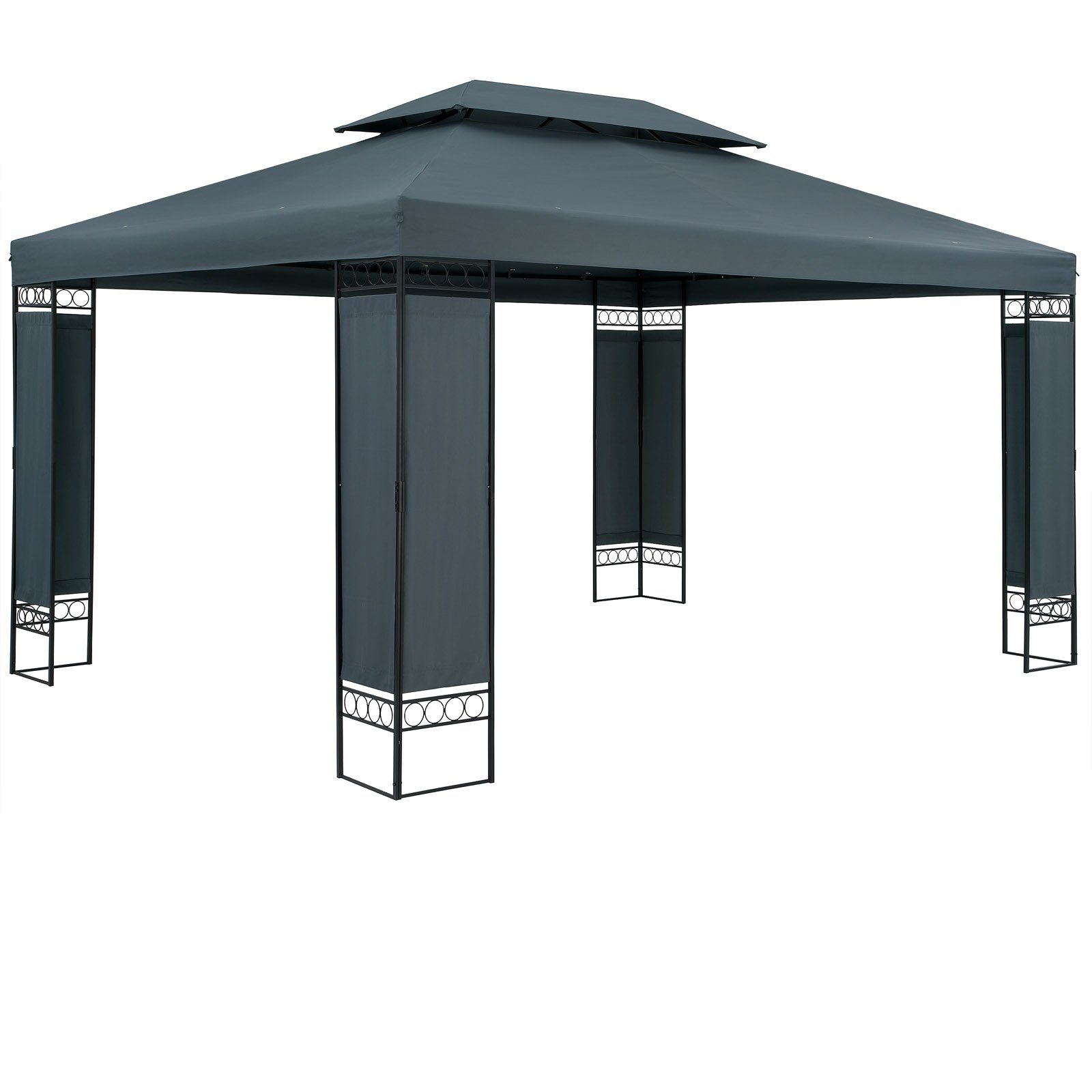 Casaria Pavillon Elda, 3x4m Farbwahl UV-Schutz 50+ Wasserabweisend Stabil Robust Metall mit
