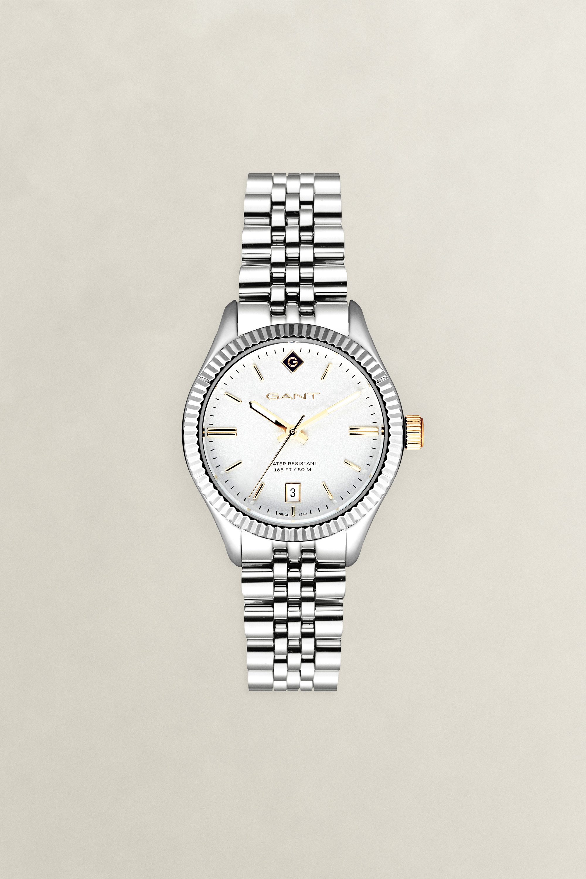 Gant Quarzuhr Sussex G136003, Armbanduhr, Damenuhr, Edelstahlarmband, analog, Tag