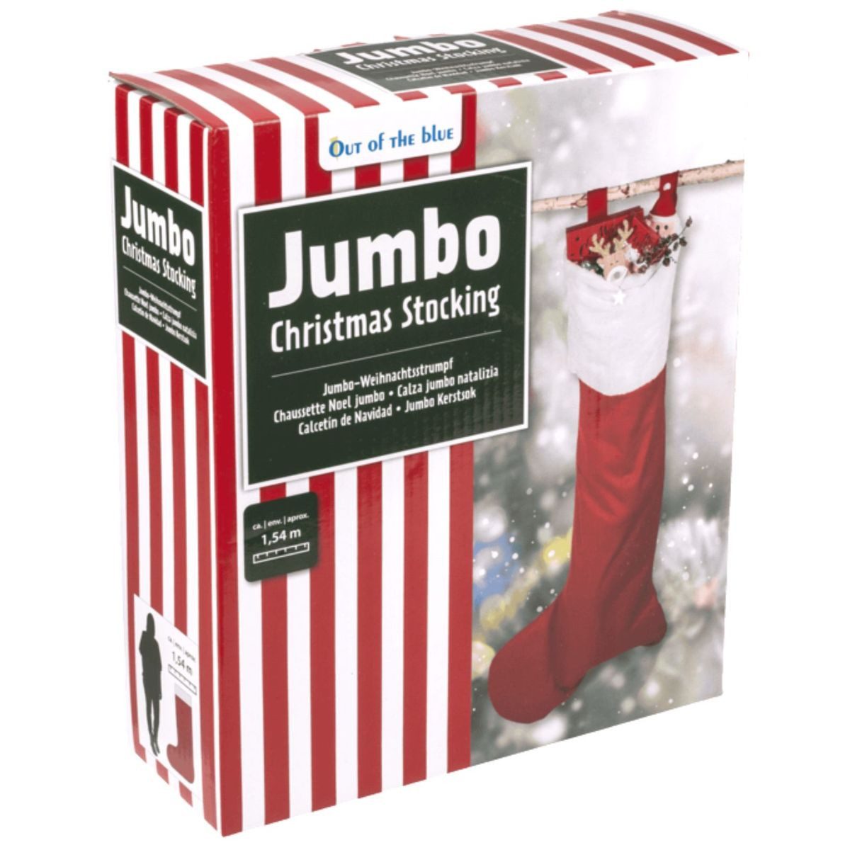 Out of the Blue Nikolausstiefel XXL Nikolausstrumpf rot Jumbo Weihnachtsstrumpf Socke Weihnachten, für Geschenke
