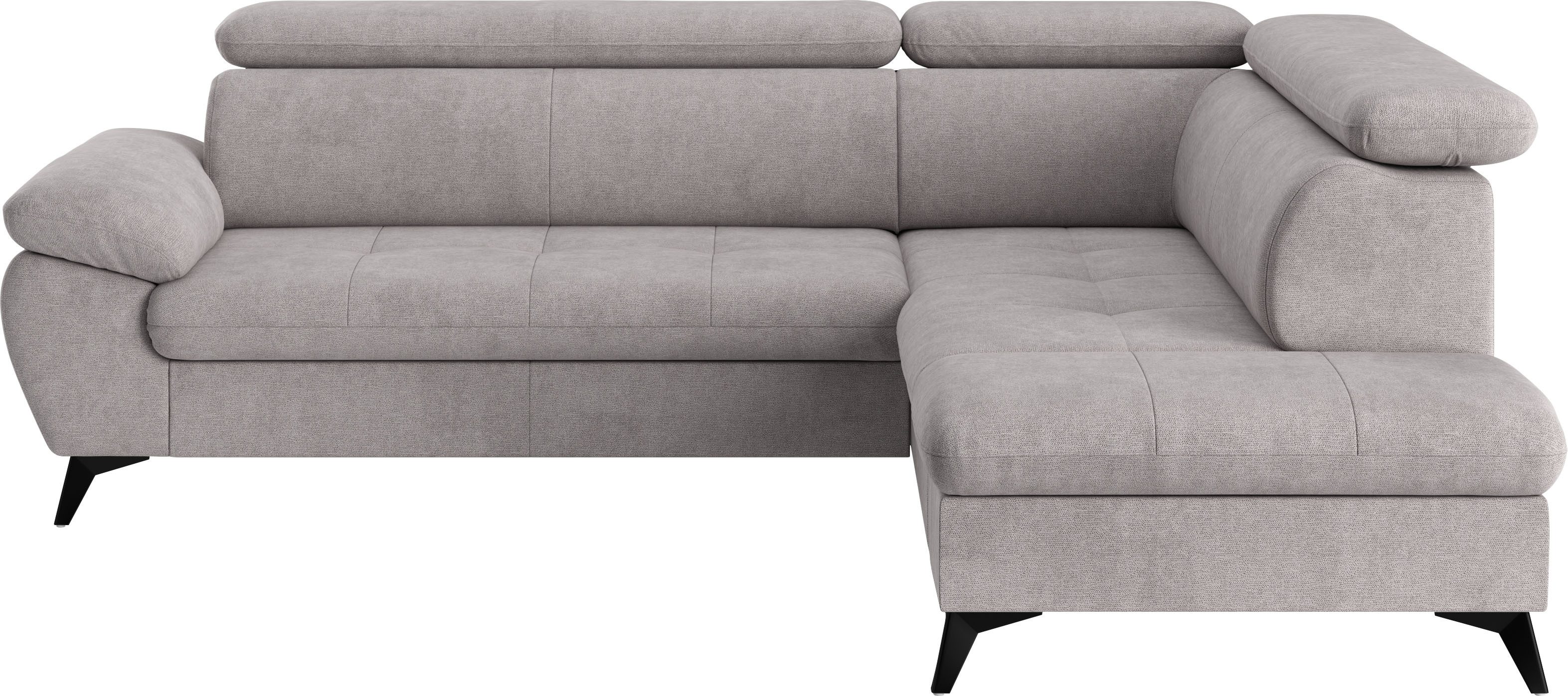 COTTA Ecksofa Hudson L-Form, mit Kopfteilverstellung, günstig online kaufen