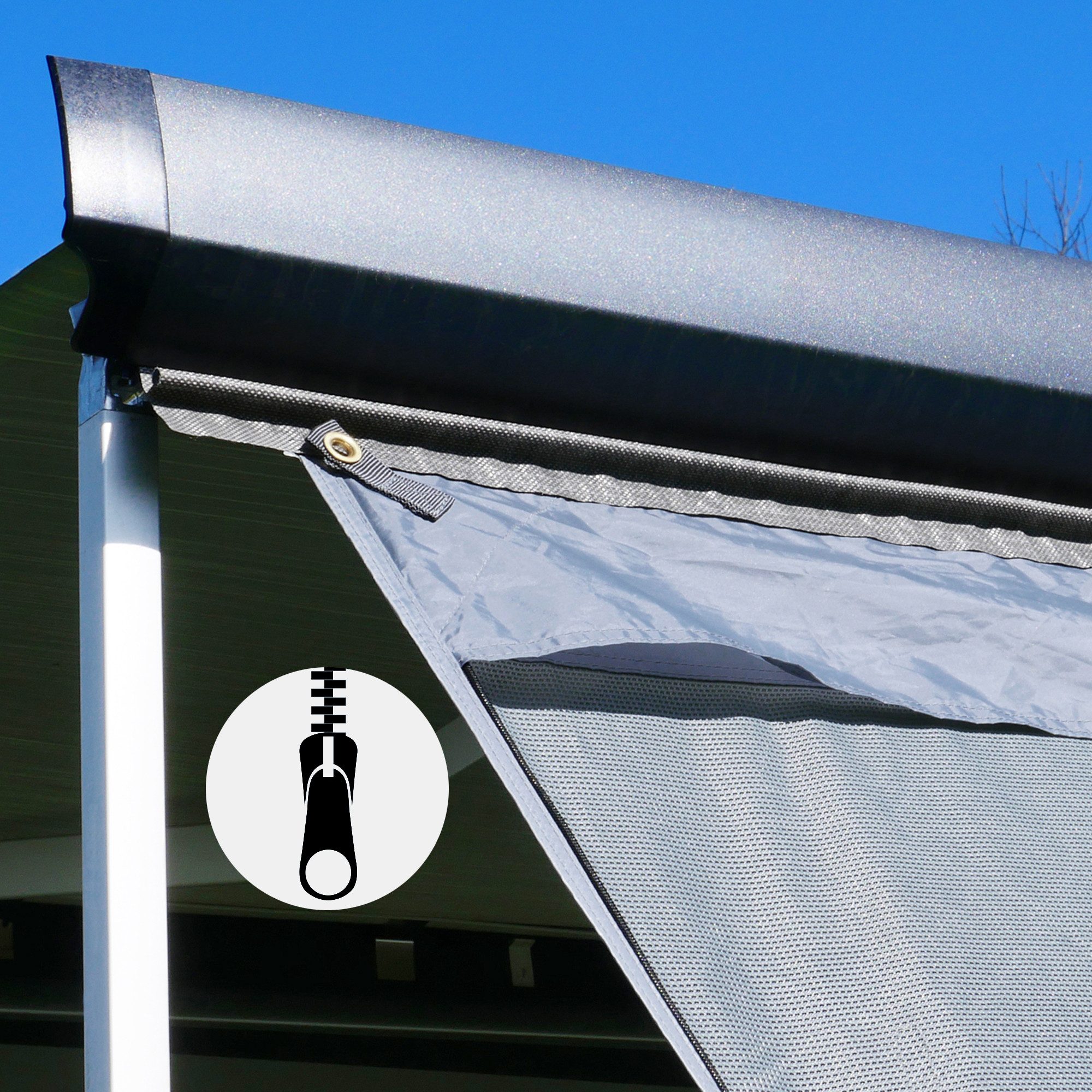 yourGEAR Vorzelt yourGEAR Sun + Rain Blocker 4,8x2m Vorderwand Markise, Personen: 0