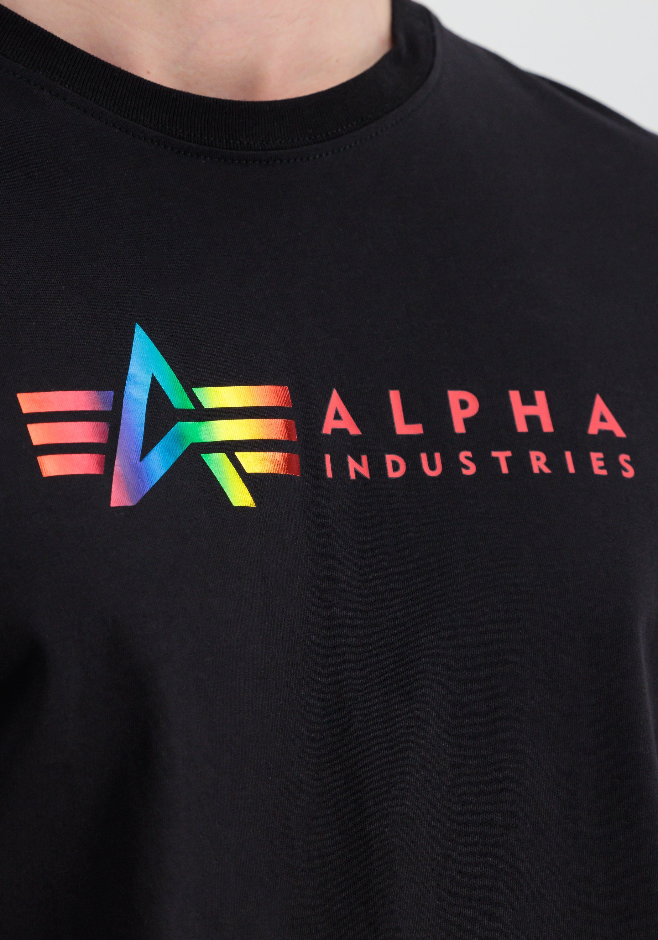 Alpha Industries T-Shirt Alpha Industries Men Alpha T Label - Metal T-Shirts