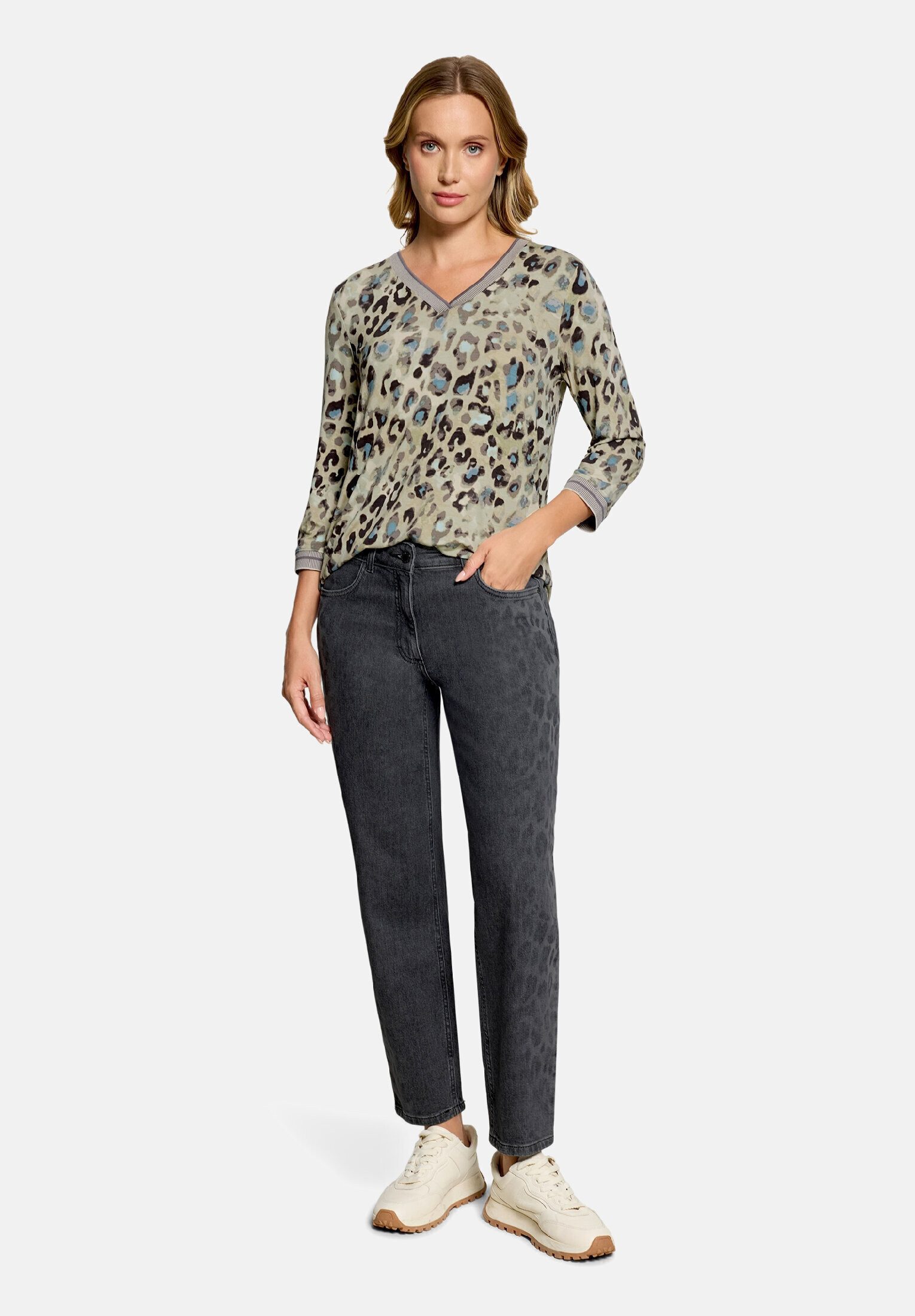 Betty Barclay Slim-fit-Jeans Damen mit Leoprint