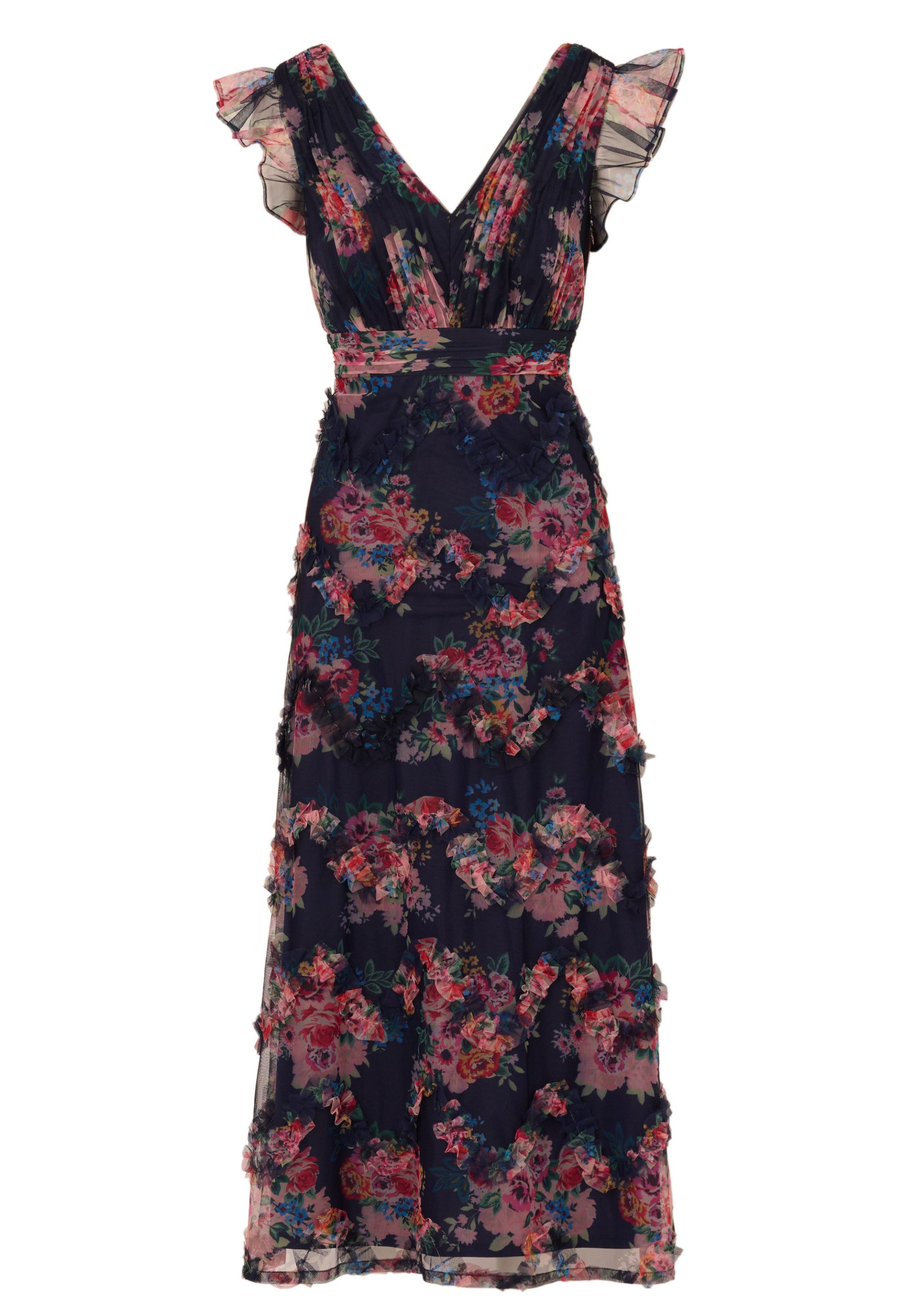Adrianna Papell Midikleid Printed Tulle Ankle Dress A floral, mesh daydream günstig online kaufen