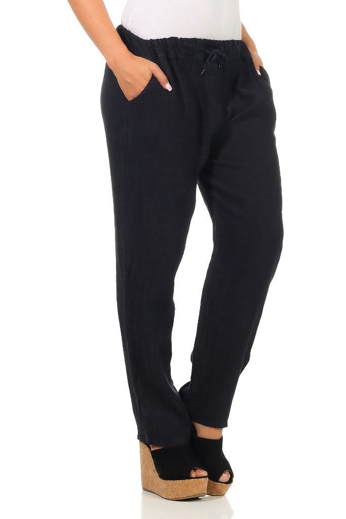 Mississhop Leinenhose Leinenhose 100 % Freizeithose günstig online kaufen