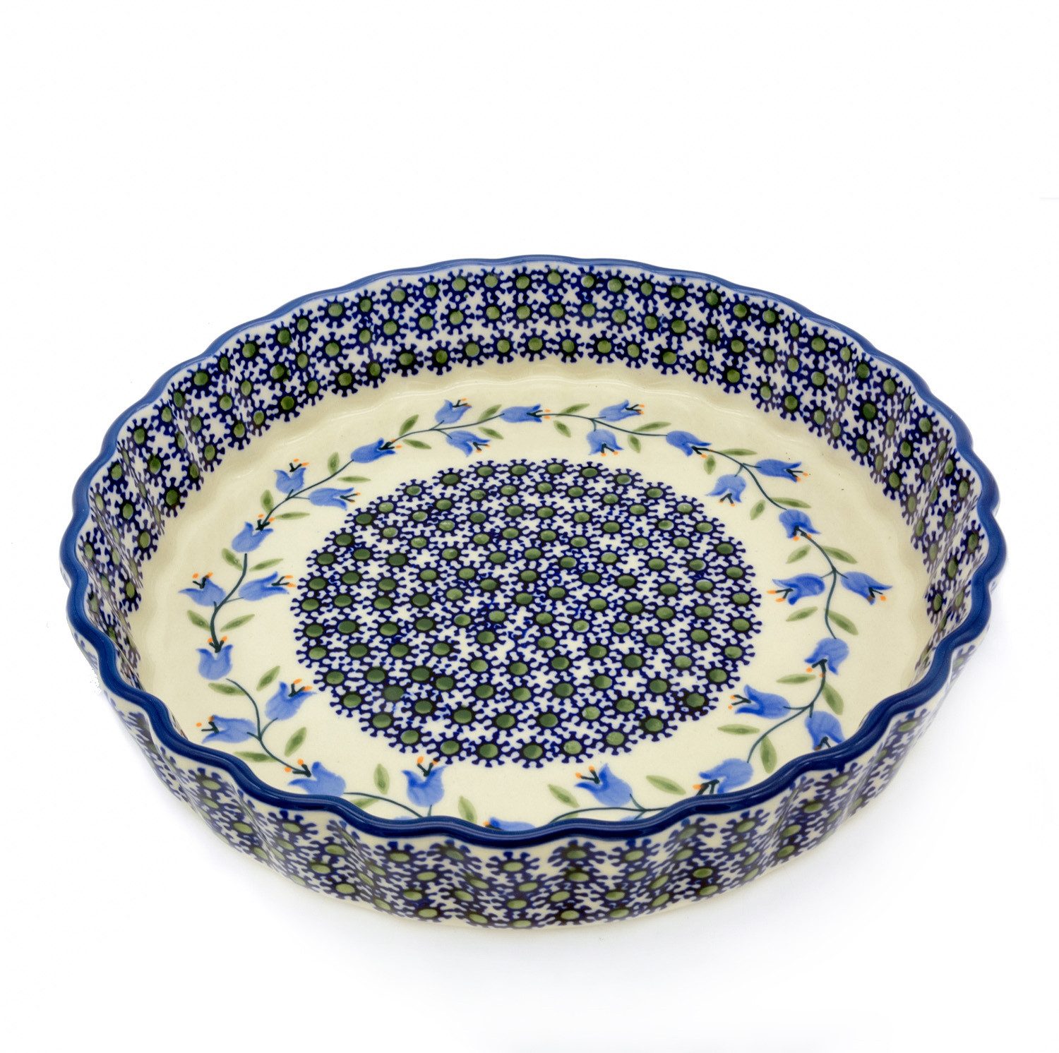 Bunzlauer Keramik Manufaktura Quicheform für ca 4 kleine Portionen, 23 cm Durchmesser, 1250 ml, backofenfest, bitte Gebrauchsanleitung beachten