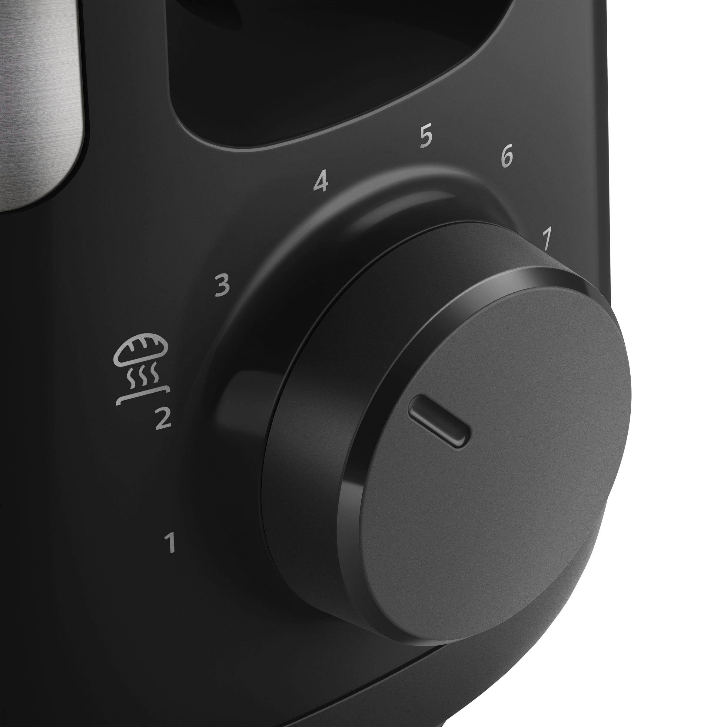 Philips Toaster HD2692/90, 1 langer Schlitz, für 2 Scheiben, 950 W, mit Aufwärm- und Auftaufunktion, integriertem Brötchenaufsatz