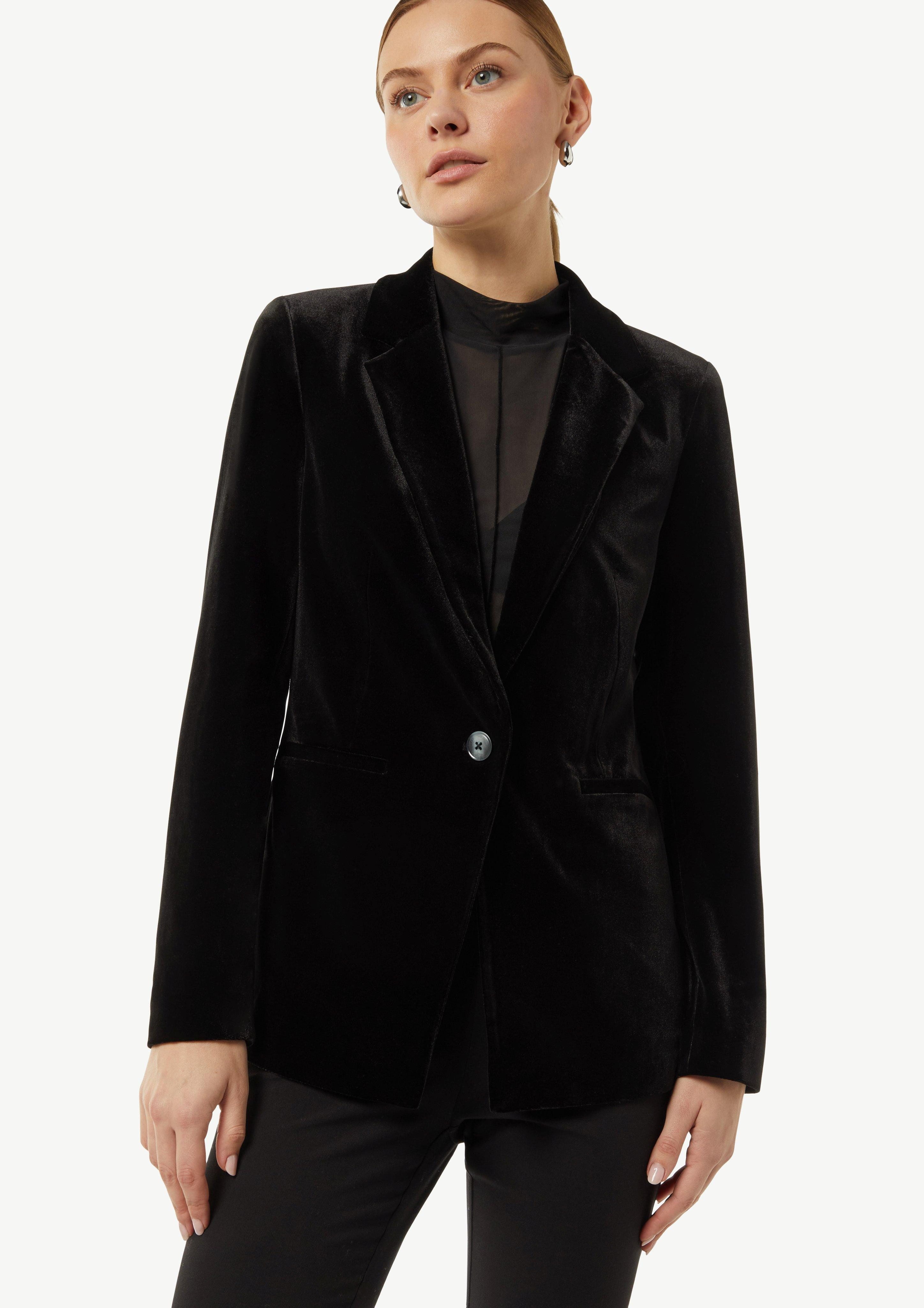 comma casual identity Blusenblazer Samt-Blazer mit Reverskragen