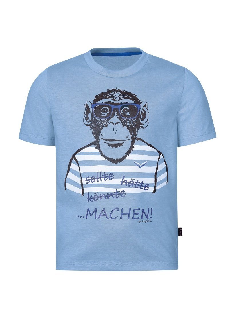 horizont Affen-Druckmotiv Trigema TRIGEMA großem T-Shirt mit T-Shirt