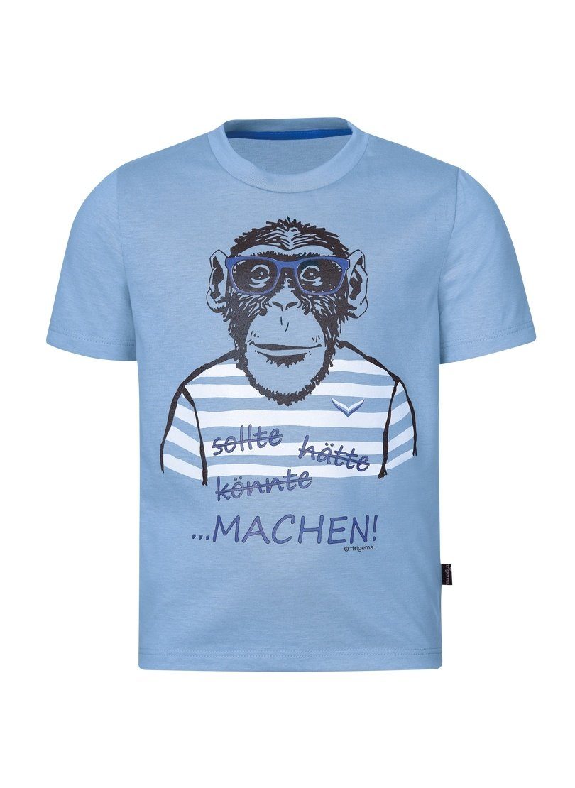 Trigema T-Shirt TRIGEMA mit T-Shirt Affen-Druckmotiv großem