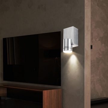 etc-shop LED Wandleuchte, LED-Leuchtmittel fest verbaut, Warmweiß, 6er Set LED Wand Spot Leuchten Wohn Ess Zimmer Beleuchtung Treppenhaus
