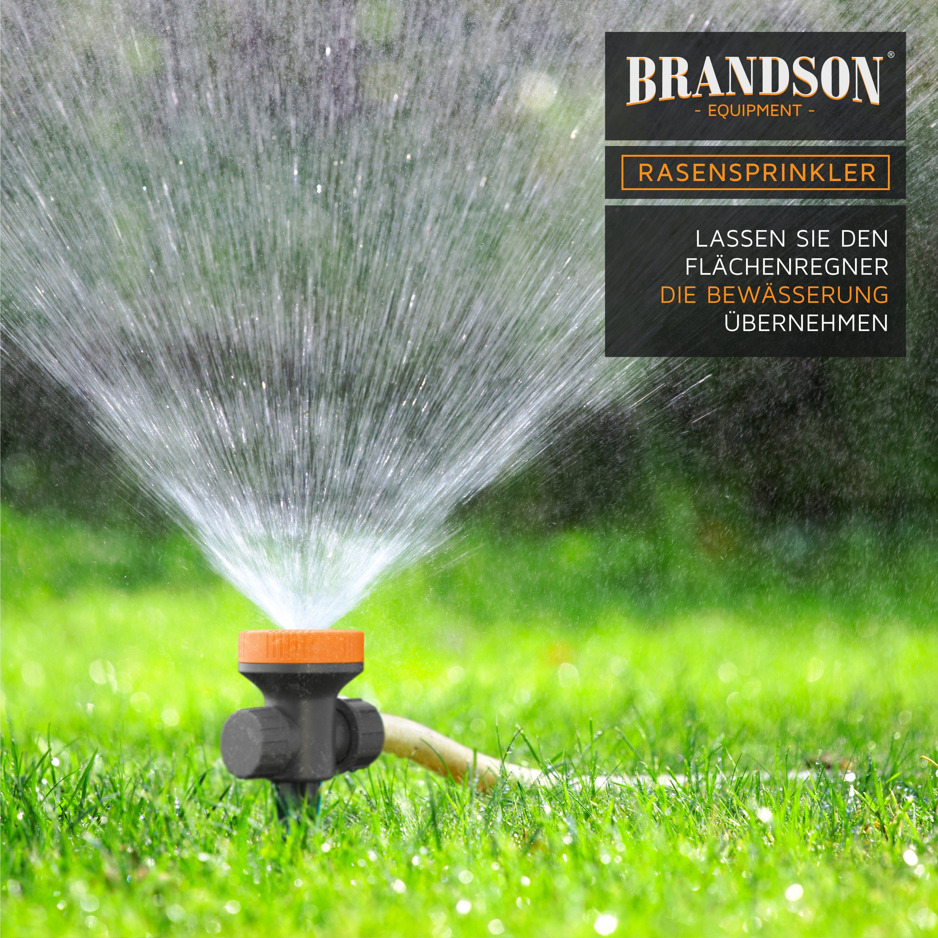 Brandson Versenkregner 5-Fach Rasensprenger, Rasensprinkler, Flächenregner, Garten Sprinkler, 21 cm lang, (4-St., 5-fach Flächenregner inkl. Bodenspieß), Mit Wä – Bild 3 von 4