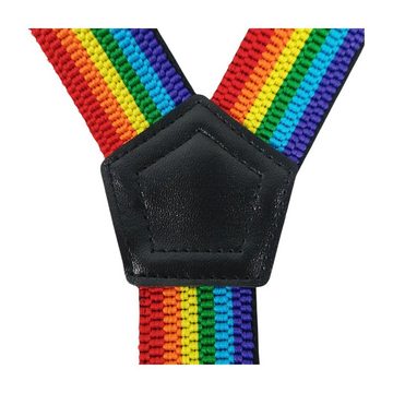 Ware aus aller Welt Hosenträger Regenbogen Farben starke Y Hosenträger 40 mm breit starke Krallenclips starke Krallenclips