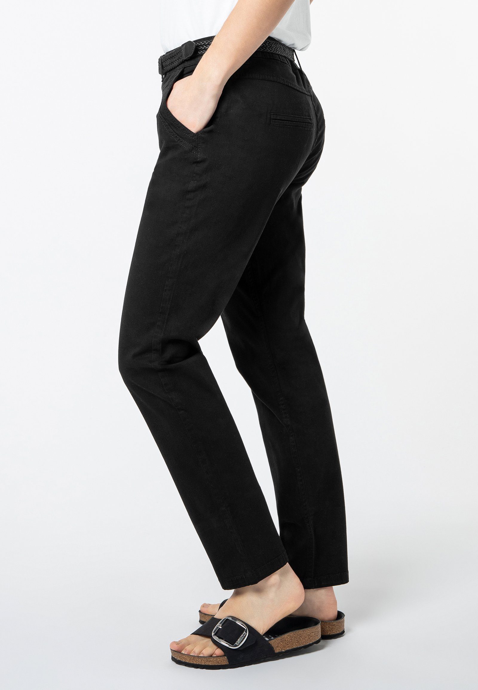 SUBLEVEL Chinohose Chino Hose mit Gürtel