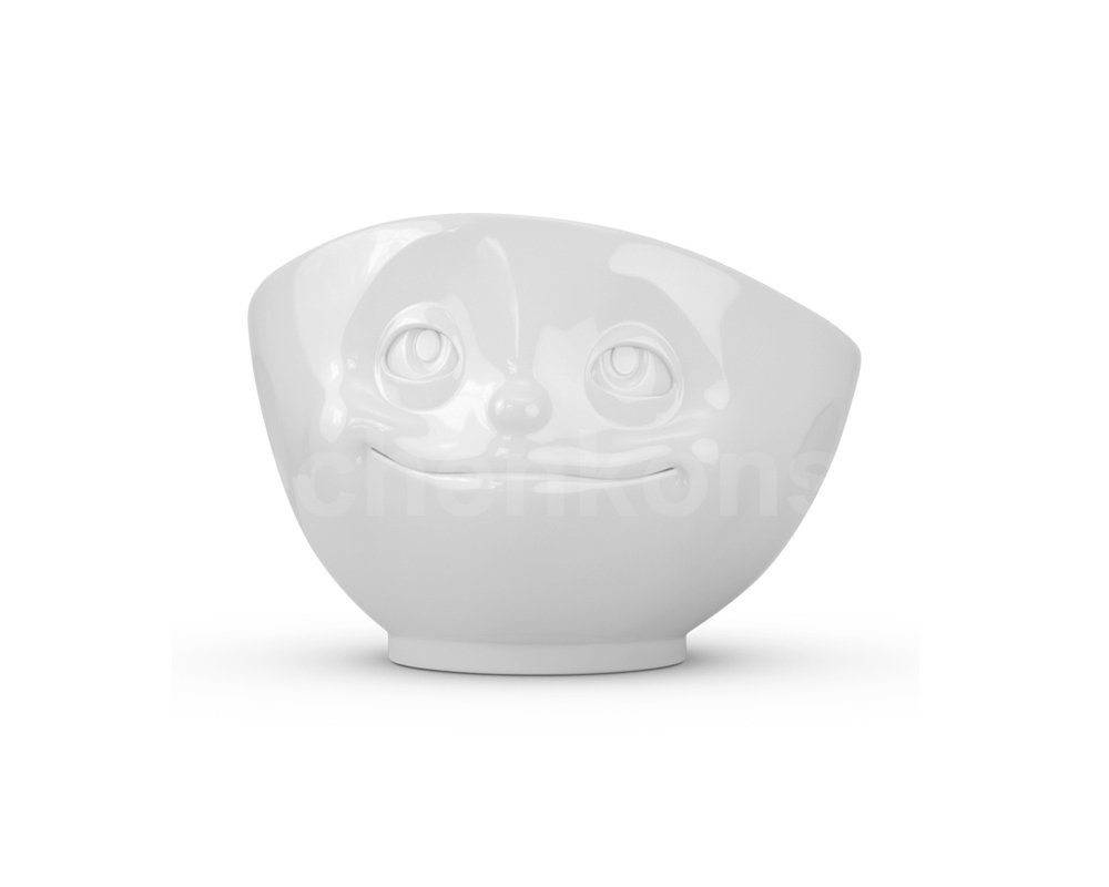 FIFTYEIGHT PRODUCTS Frühstücks-Geschirrset TV Tasse Schale 05.01 verträumt 500 ml weiß (1-tlg), Porzellan, bruchsicherer Hotelqualität, geschliffener Fuß, glasierter Mundrand