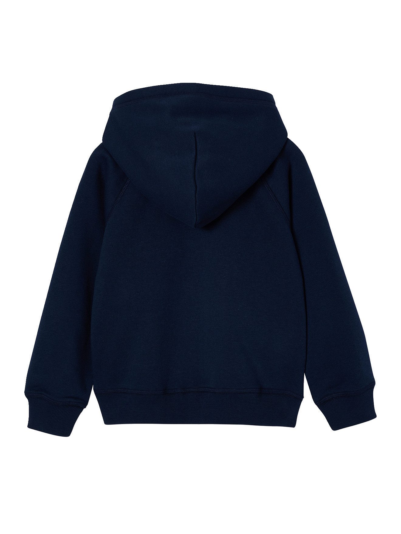 vertbaudet Fleecepullover Kapuzensweatjacke mit NY-Print Kinder BASIC