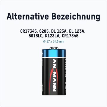 ANSMANN AG CR123A 3V Lithium Batterie, 8 Stück Batterie