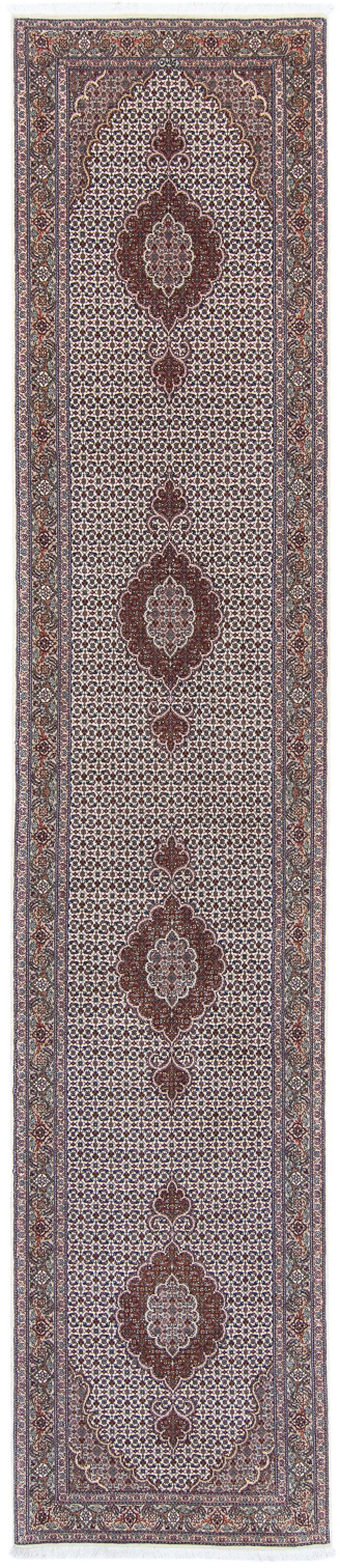 Orientteppich Perser - Täbriz - x - mm, mehrfarbig, Handgeknüpft, 405 Höhe: 83 mit morgenland, cm 10 rechteckig, Einzelstück Zertifikat Wohnzimmer