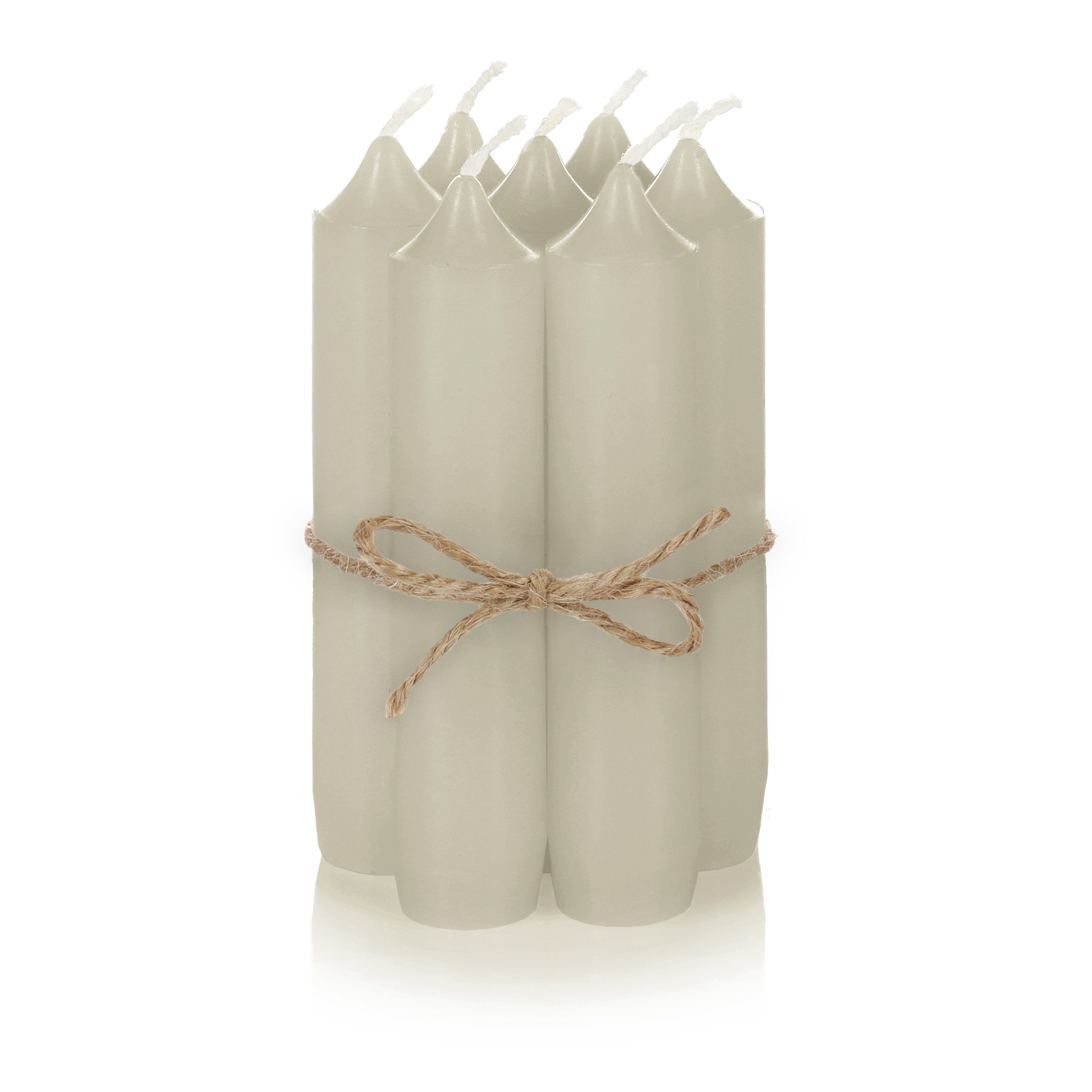 Nordstern Spitzkerze Stabkerzen 11 x 2,2 cm (Set, 6er), Ideale Tisch Deko für Hochzeit oder Weihnachten