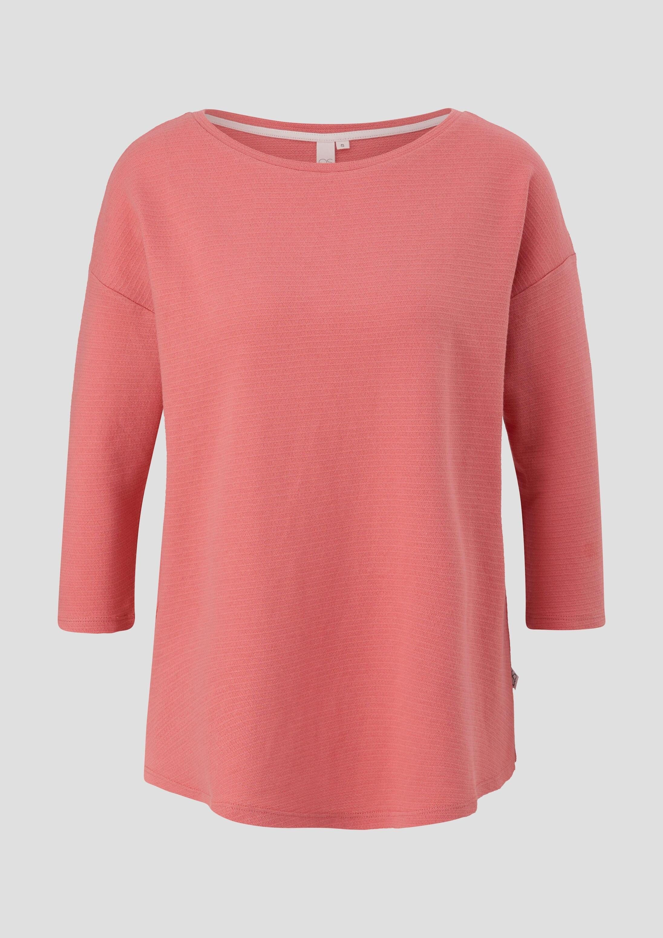 QS 3/4-Arm-Shirt T-Shirt Shirt mit 3/4-Ärmeln