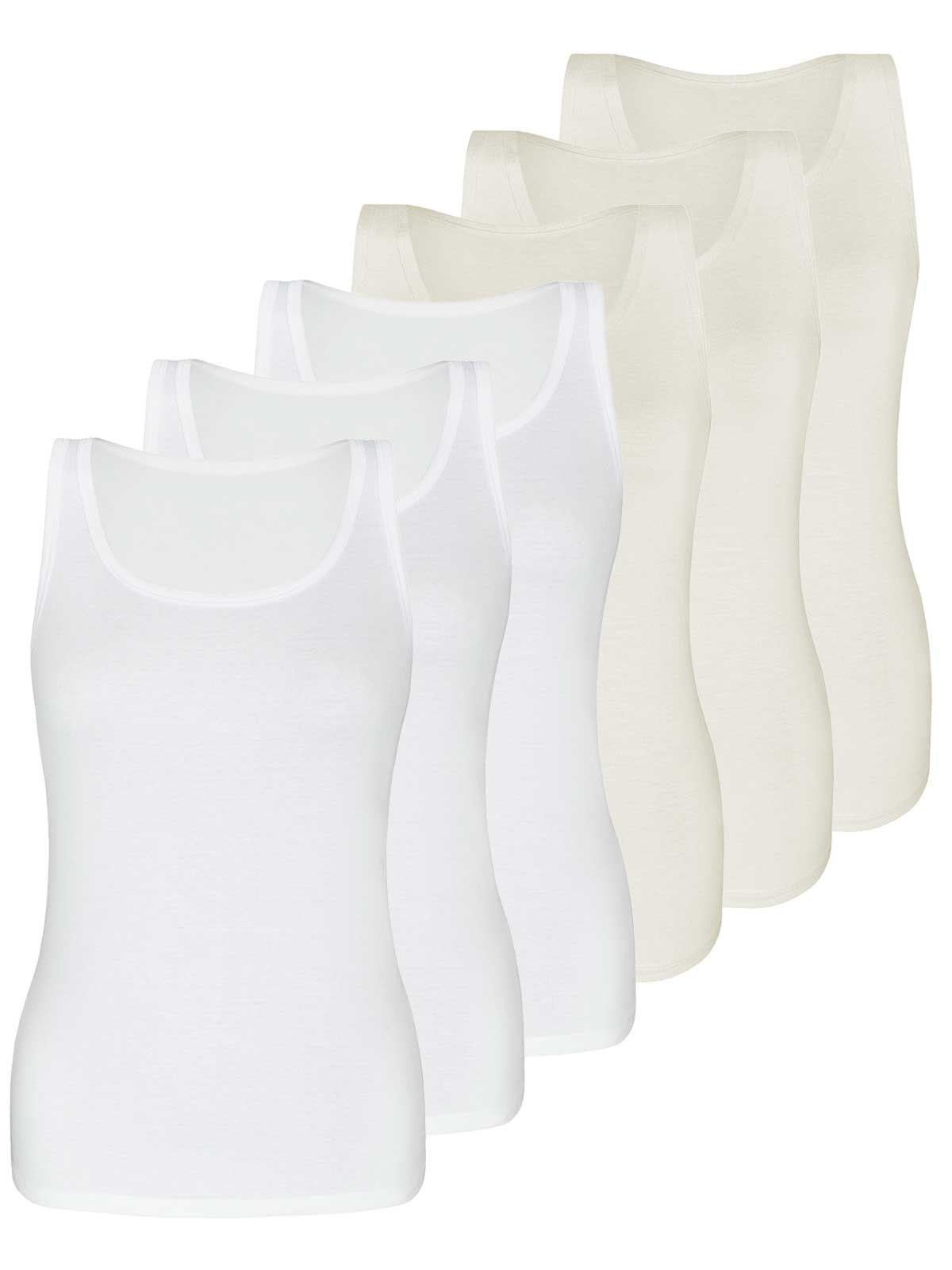 LOVELY (Spar-Set, Sparpack Top Achselhemd 3xwhite 6-St) - Sassa SKIN 6er 3xivory