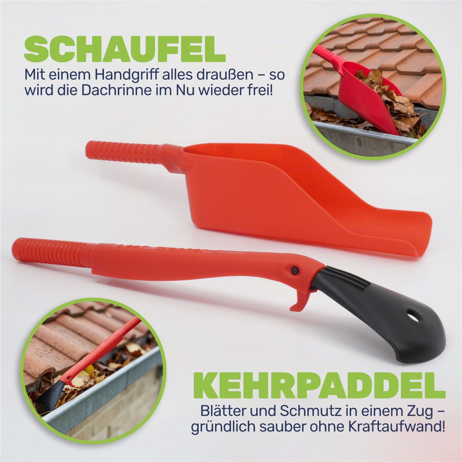 Gravidus Dachrinnenreiniger Dachrinnen Regenrinne Reinigungsset Dachrinnenreiniger – Bild 3 von 5