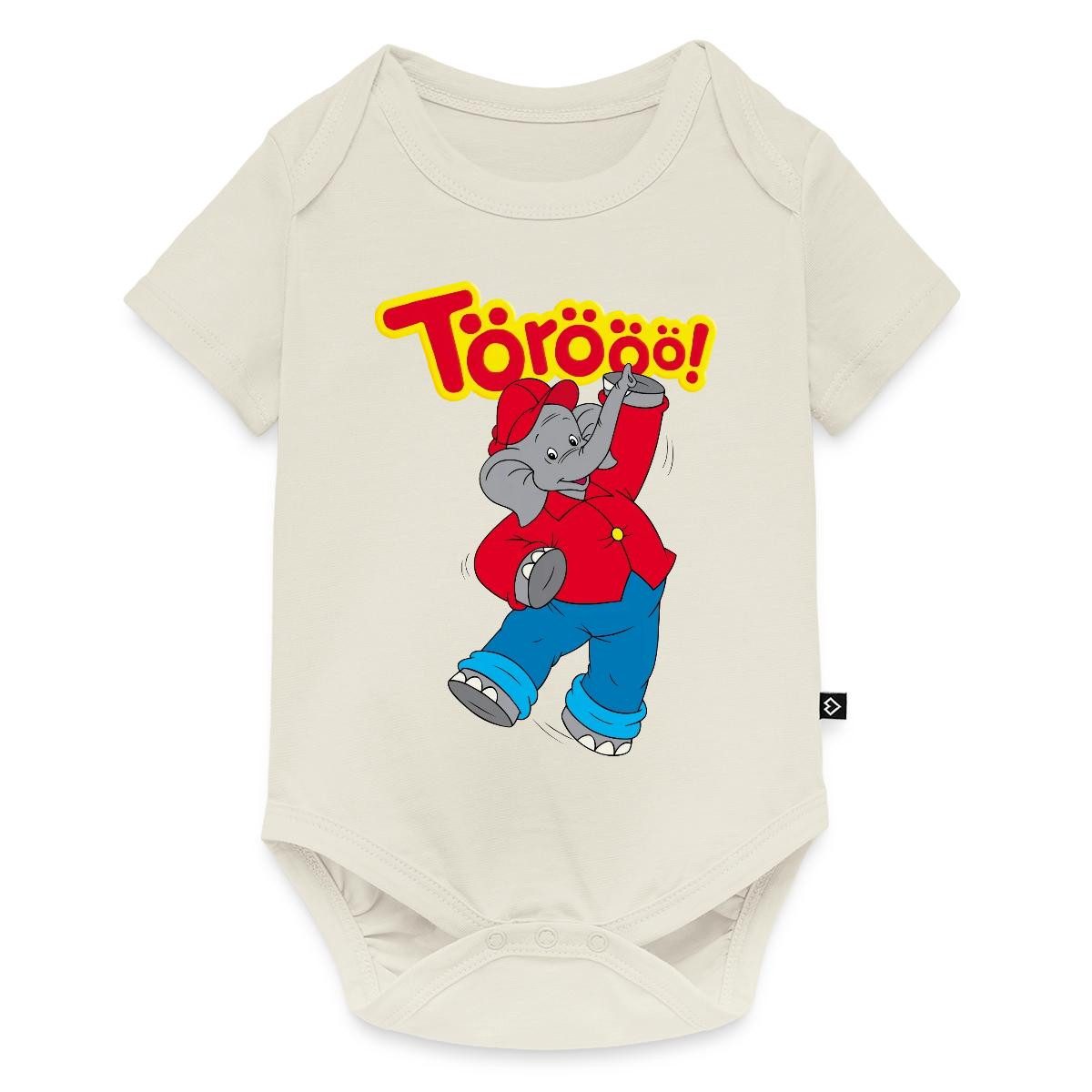 Spreadshirt Kurzarmbody Benjamin Blümchen Tanzend Törööö Kurzarm Tages Baby Body (1-tlg)