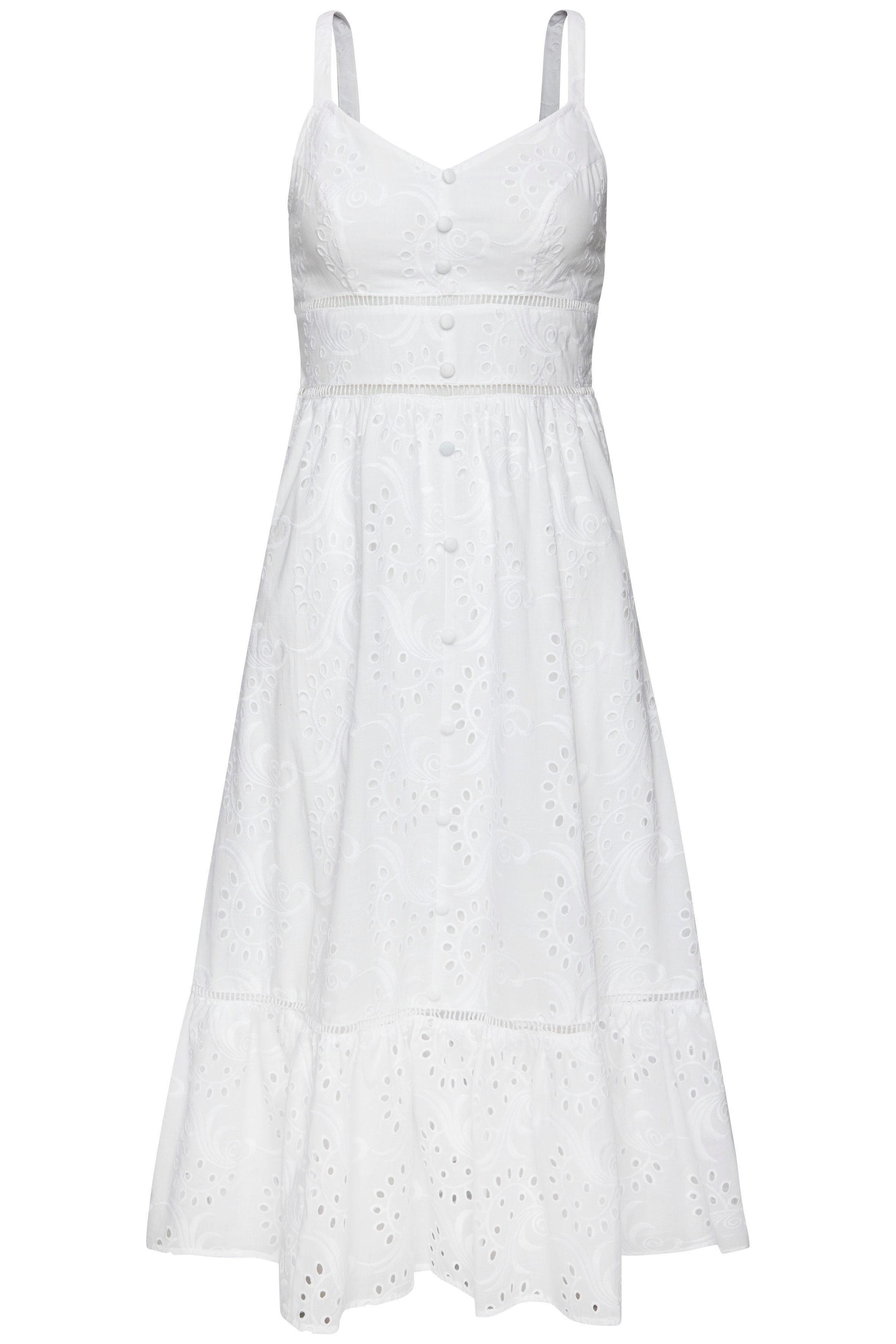 LASCANA Midikleid mit sommerlicher Lochstickerei