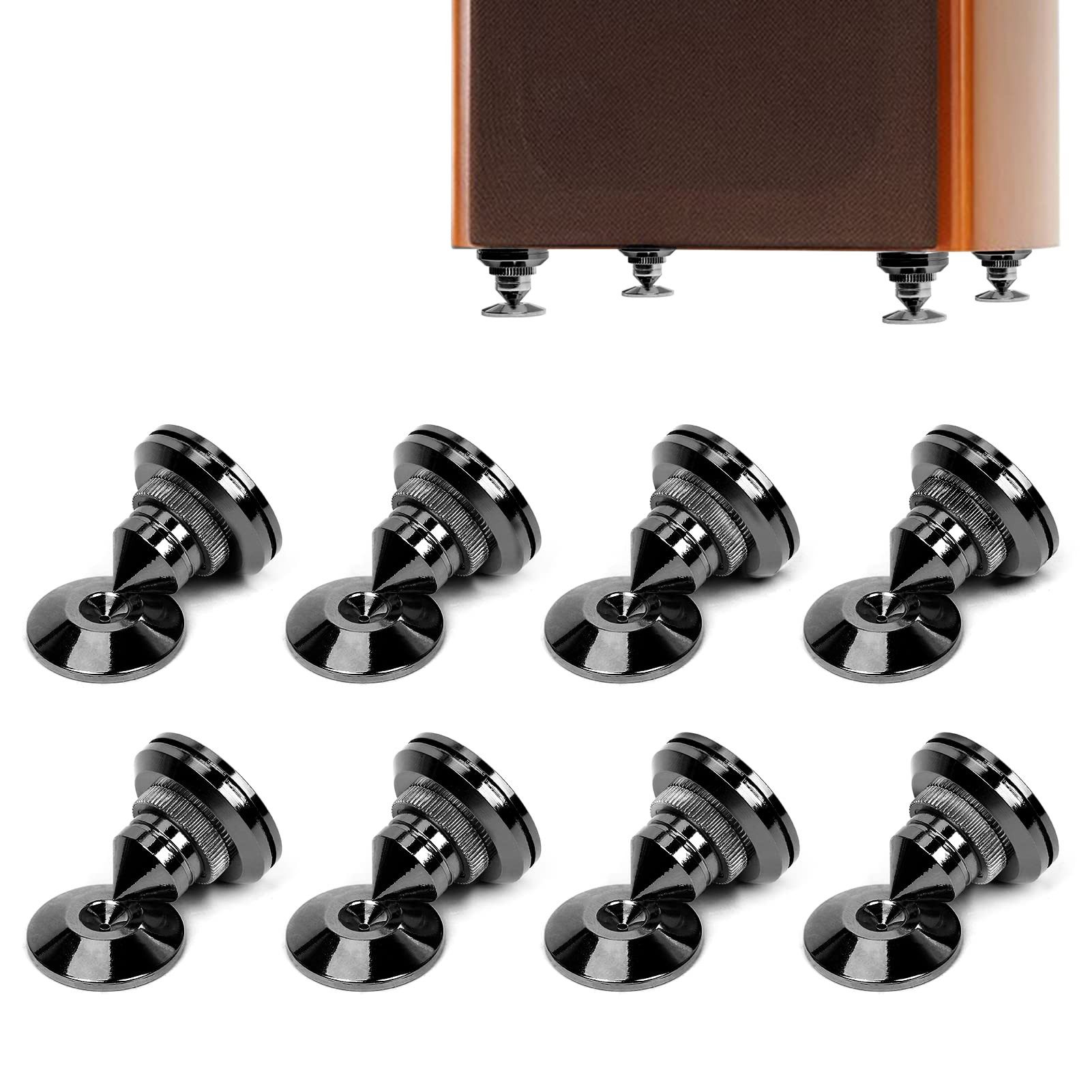 OSTWOLKE Spikes Lautsprecher Spikes Anti-Vibration für HiFi-Geräte und Lautsprecher (8-tlg), Shock Absorber