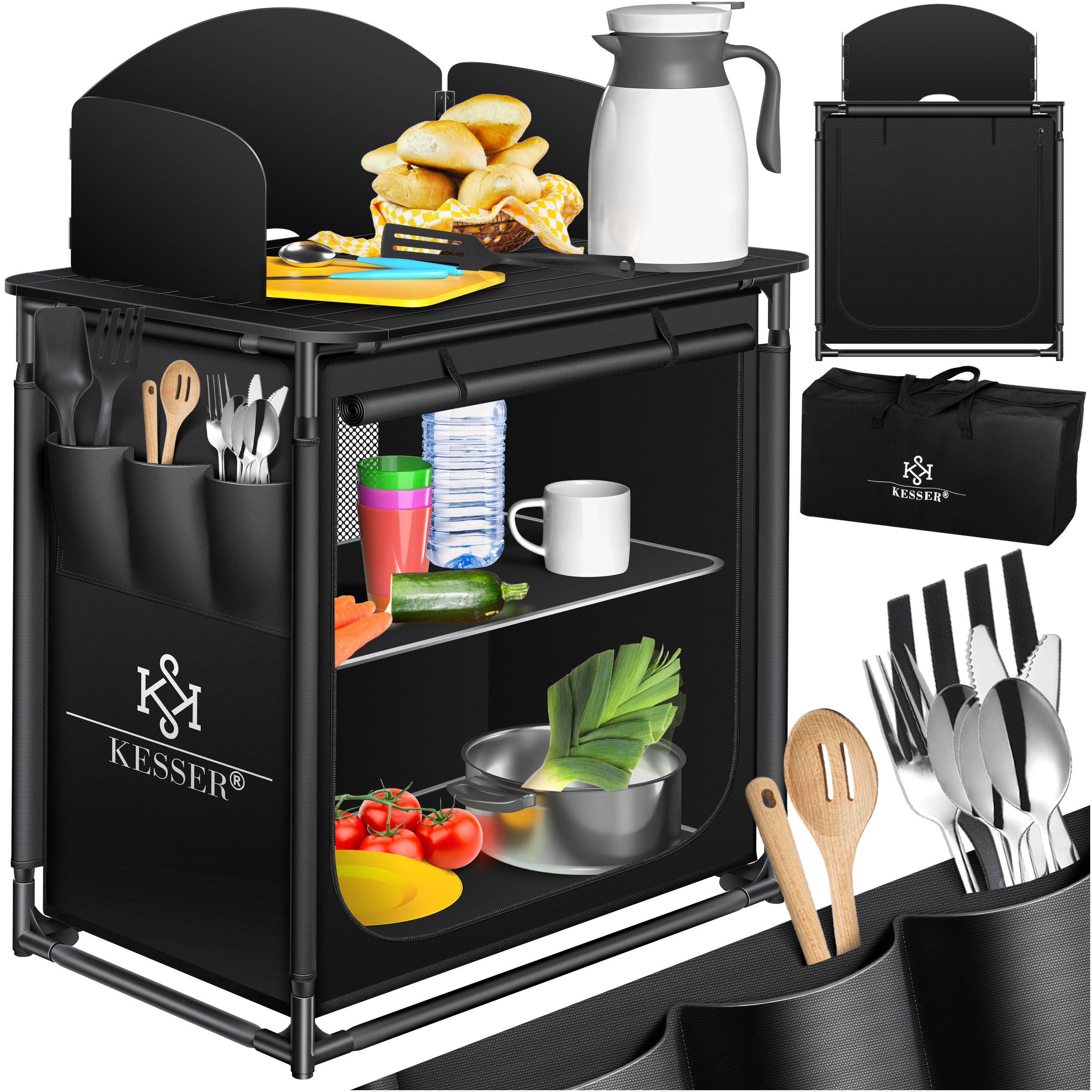 KESSER Campingschrank Campingschrank, Campingküche mit Aluminiumgestell
