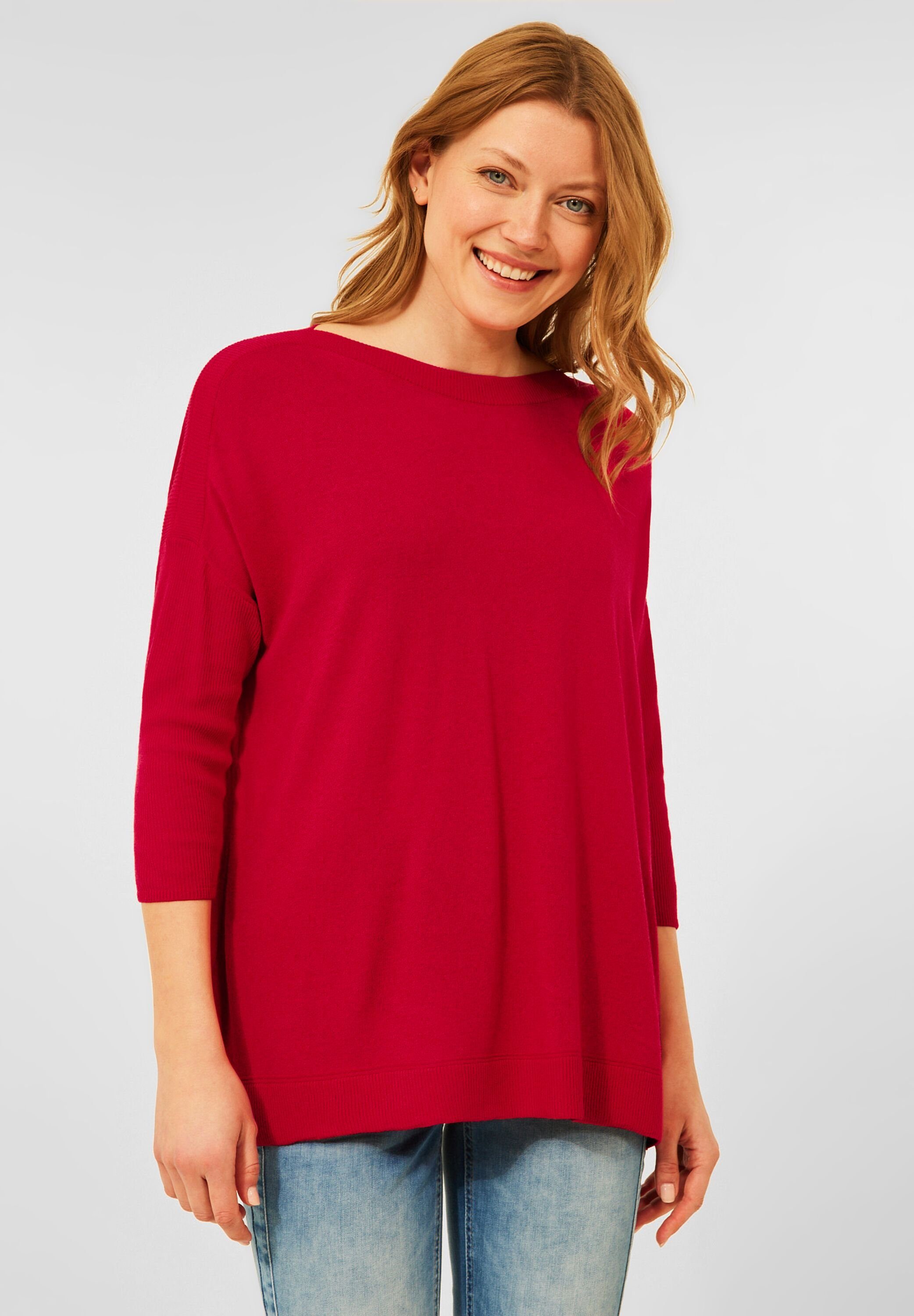Cecil Strickpullover »CECIL - Oversized Pullover in Vibrant Red« (1-tlg)  Locker geschnitten online kaufen | OTTO