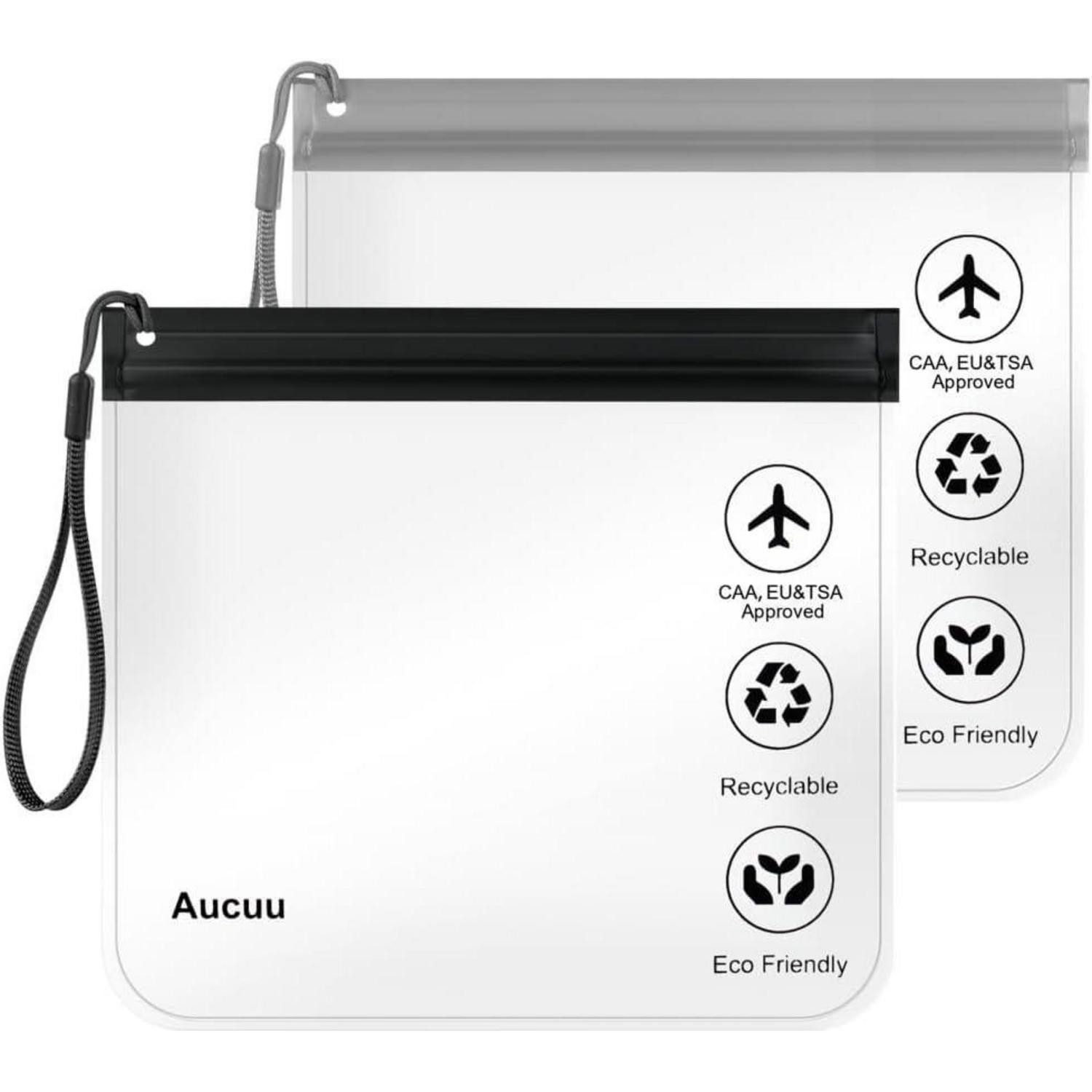 LuxusKollektion Liquidtasche Transparente 1L Kulturbeutel für Flüssigkeiten,20x20cm,auslaufsicher