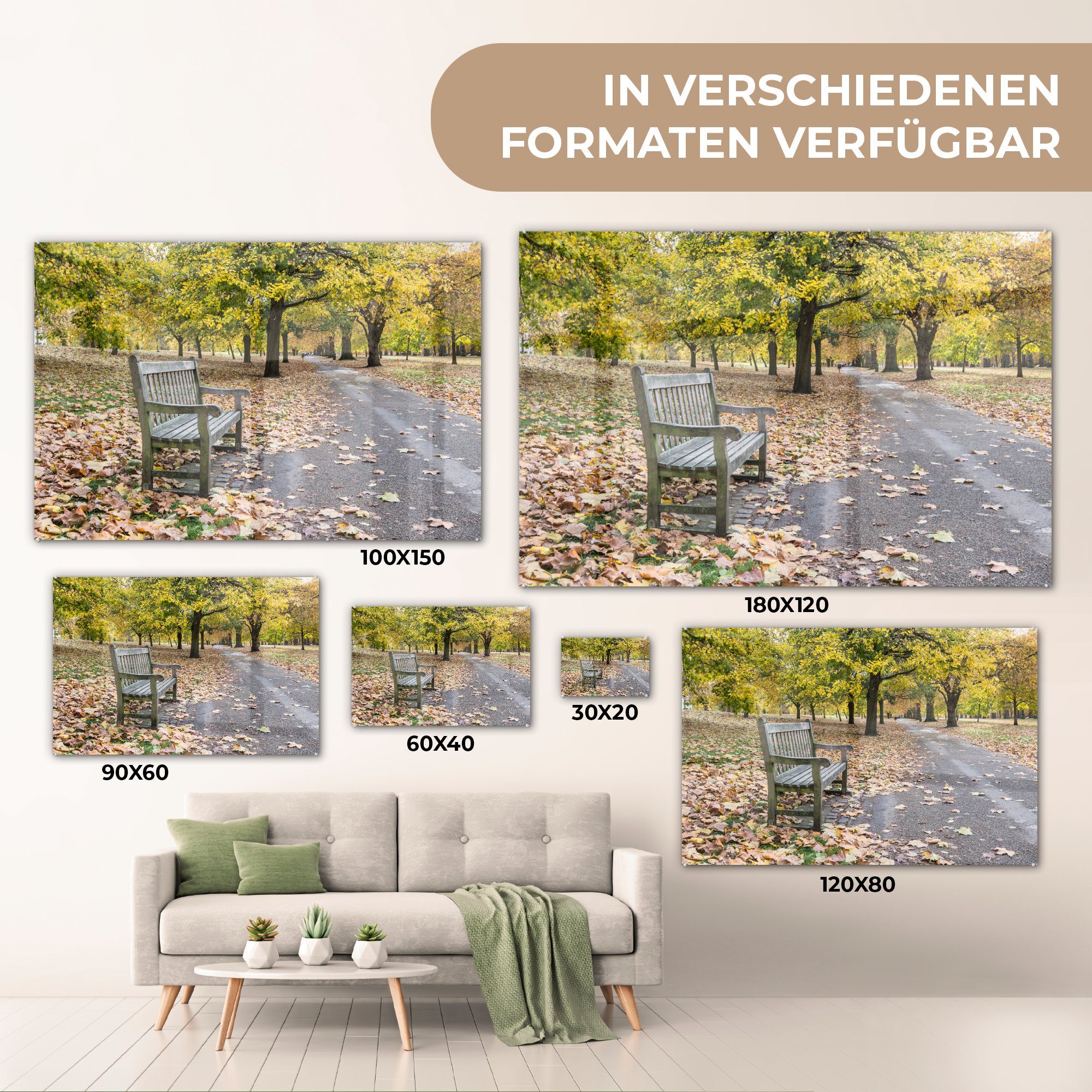 St), England MuchoWow - Acrylglasbild Schlafzimmer Herbst, Wohnzimmer Acrylglasbilder & (1 London -