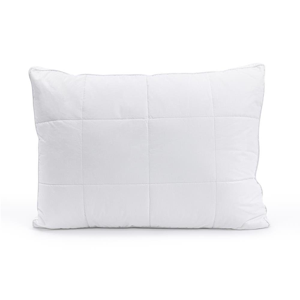 3-Kammer-Kopfkissen 3-KAMMER-3D-MIKROGEL-KISSEN WEISS, Sitheim-Europe, Füllung: Unten und oben: 120 g/m² Microgel-Polyester Kern: weiße Gänsefedern, Bezug: Baumwolle, seitenschläfer, rückenschläfer, Bauchschläfer