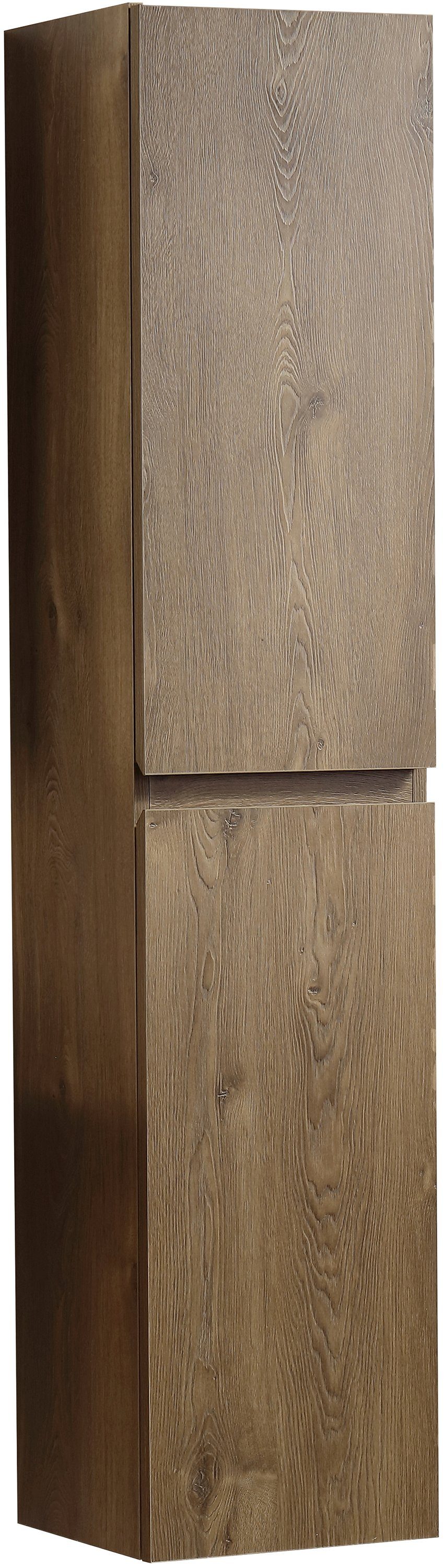 Alpenberger Hochschrank - Badezimmerschrank Schmal - Badezimmermöbel  Mehrzweckschrank (Badmöbel für Kleine Bäder, 1-tlg. Bathroom Cabinet)  Badmöbel Schrank aus MDF & MFC mit 2 Softclose Türen, Breite 35 cm