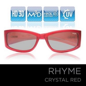 Hama 3D-Brille Kinder 3D Brille Passiv Polfilterbrille Kids Rot, 3D-Technik Passiv Polarisation, Universell für 3D-TV Kino Beamer etc.