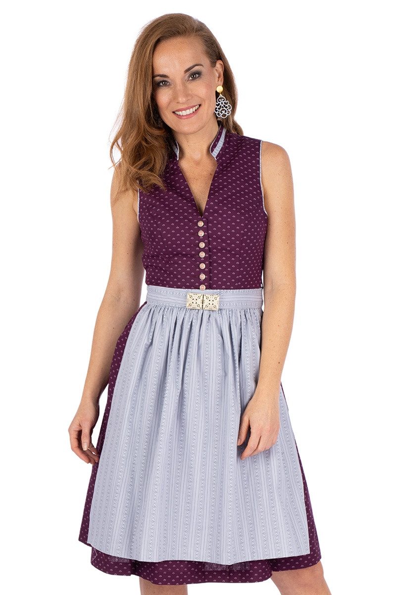 Alpenwahnsinn Dirndl Retro Dirndl 2tlg. - LISA - brombeer/eisgrau