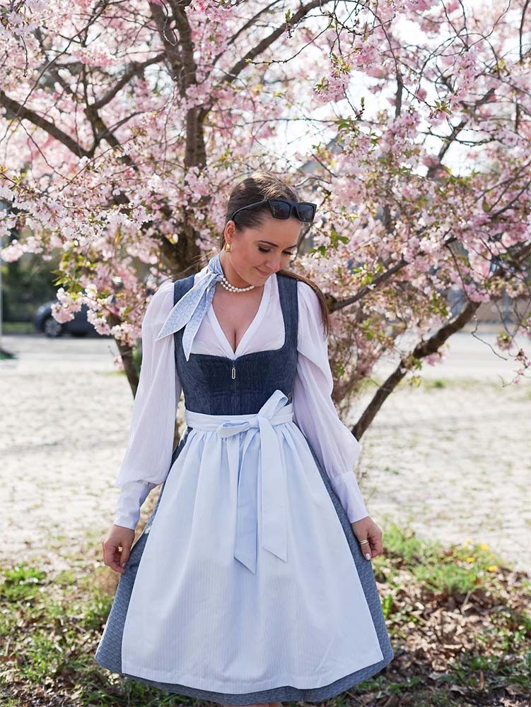 Dirndl Dirndl Dorfstetten 65cm Länge dunkelblau