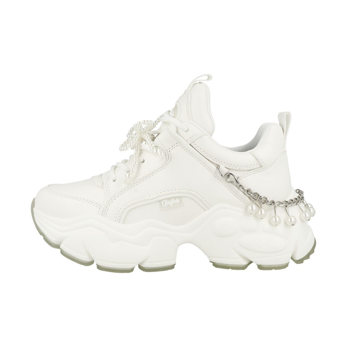 Buffalo Binary Chain Pearl Damen Sneaker Turnschuhe, Sportschuhe, Freizeitschuhe, Halbschuhe, Schnürschuhe