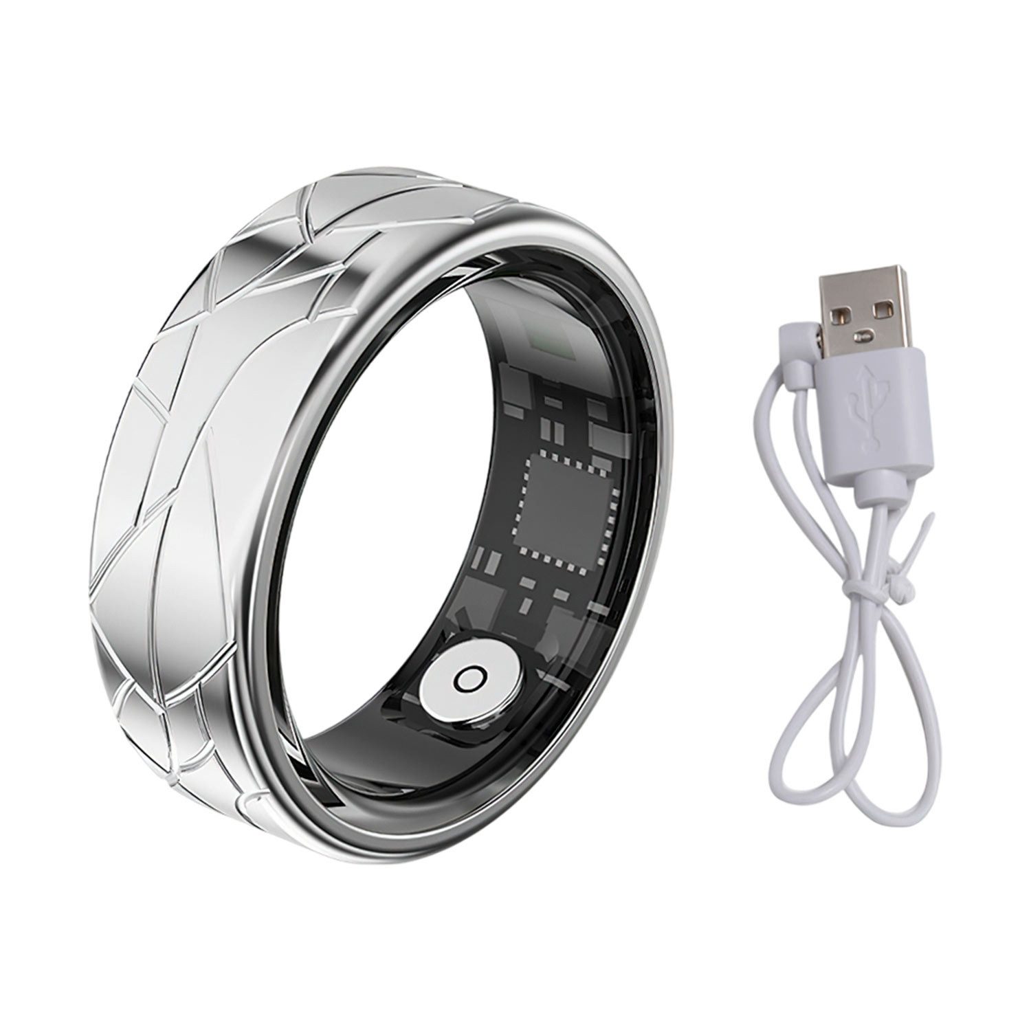 Refttenw Smart Ring mit 24/7 Gesundheitsmonitor & Ferngesteuerte - Wasserdicht & Leicht, Aktivitätstracker, Herzfrequenz, SpO2, Schlaf