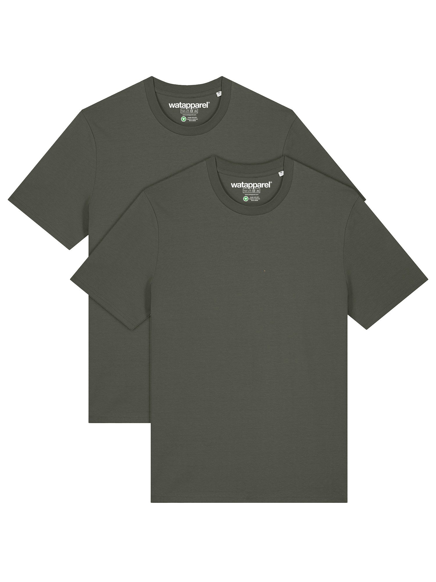 wat? Apparel T-Shirt 2er Multipack Bio Basic T-Shirt Khaki