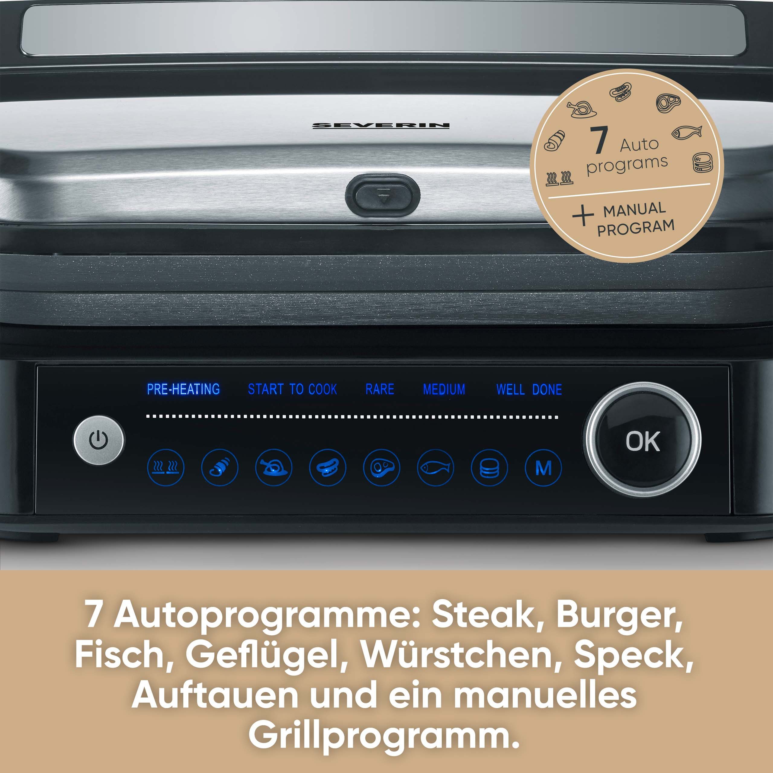 Severin Kontaktgrill KG 2395, 1800 W