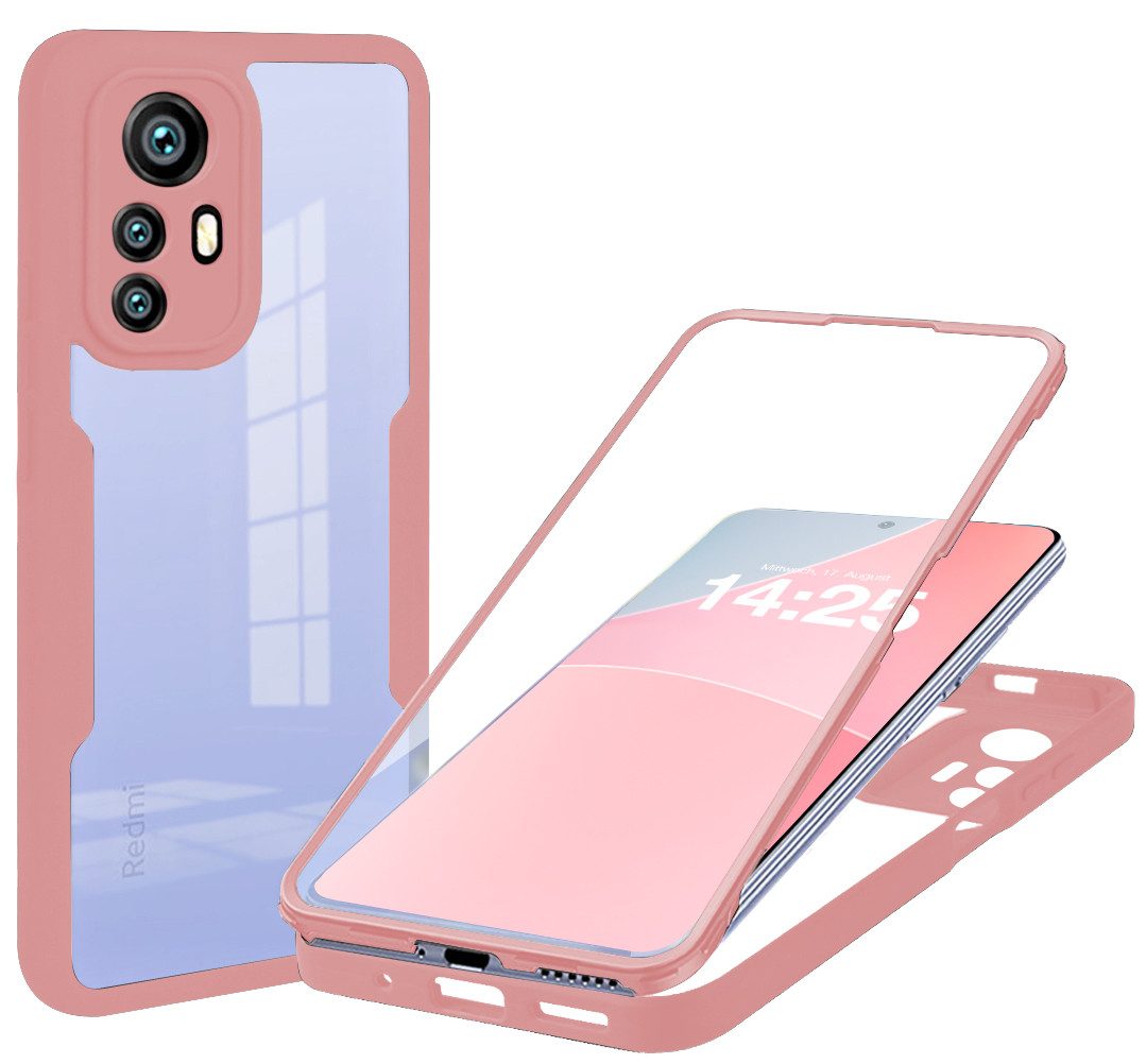 Tec-Expert Handyhülle 360 Grad Hülle für Xiaomi 12 / 12X 6.28 Zoll, 6.28, Rundum Schutz Cover Case Hülle robust