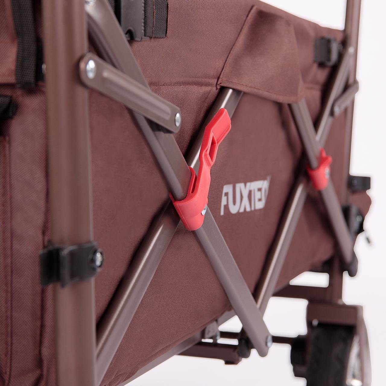 FUXTEC Bollerwagen FX-CT800, inkl. Innenraumverlängerung, 75 kg Belastbarkeit, faltbar, kippsicher