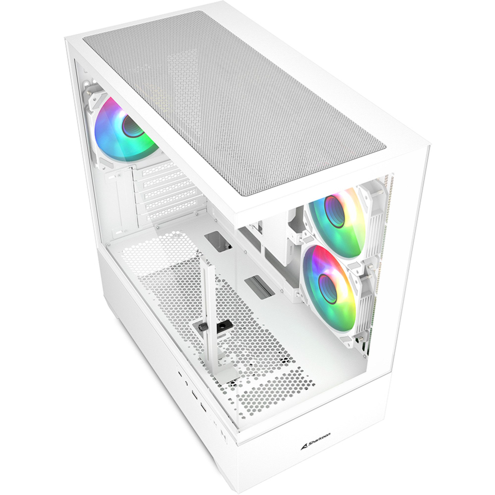 Sharkoon PC-Gehäuse Sharkoon MK6 RGB, Tower-Gehäuse, (Tempered Glass