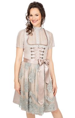 KRÜGER MADL & BUAM Trachtenkleid Midi Dirndl 2tlg. 60cm 416265-060-43 hellgrau