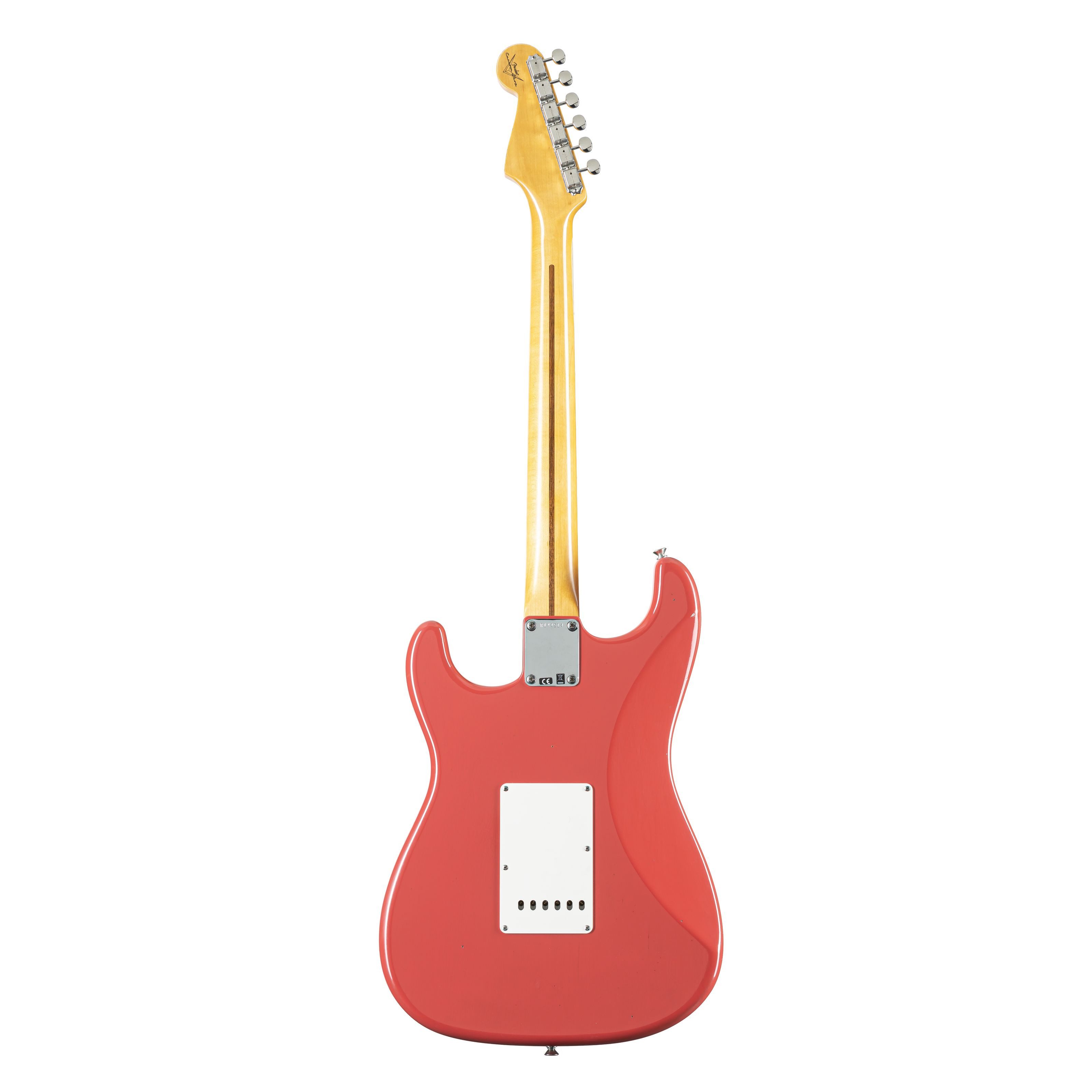 Fender E-Gitarre, E-Gitarren, Premium-Instrumente, 1956 Stratocaster Journeyman/Closet Classic MN Fiesta Red - Custom
